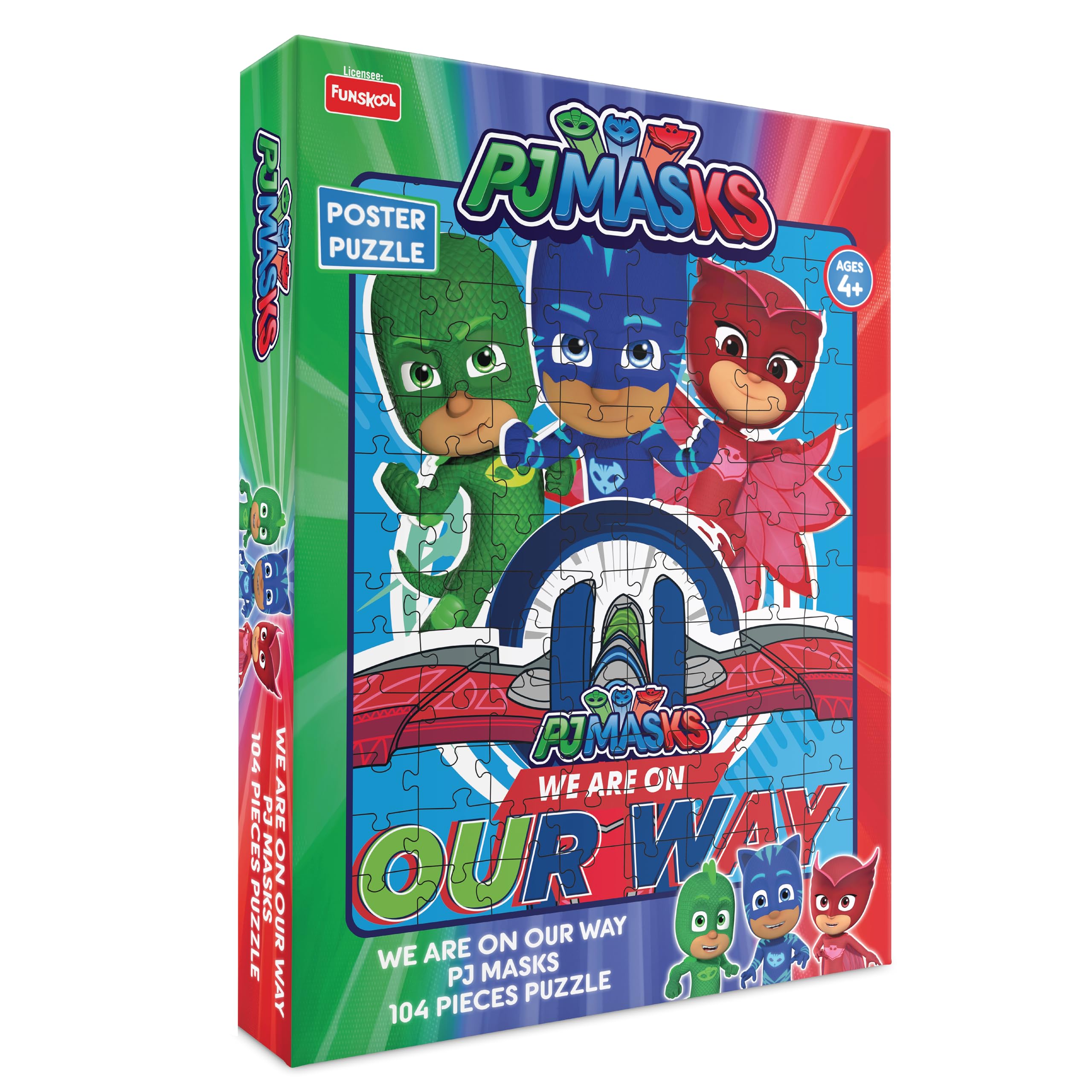 Funskool-PJ Masks - WE are ON Our Way,Educational,104 Pieces,Puzzle,for 4 Year Old Kids and Above,Toy