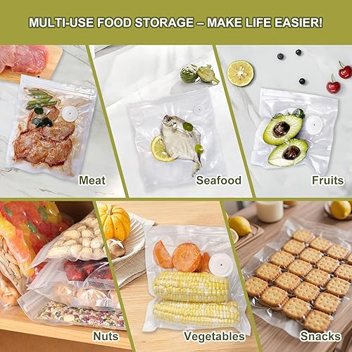 Miniatura 6 de Bolsas selladoras al vacío de gran tamaño de 10 x 11 pulgadas, 30 bolsas de almacenamiento de alimentos, sin BPA, ahorrador de alimentos,