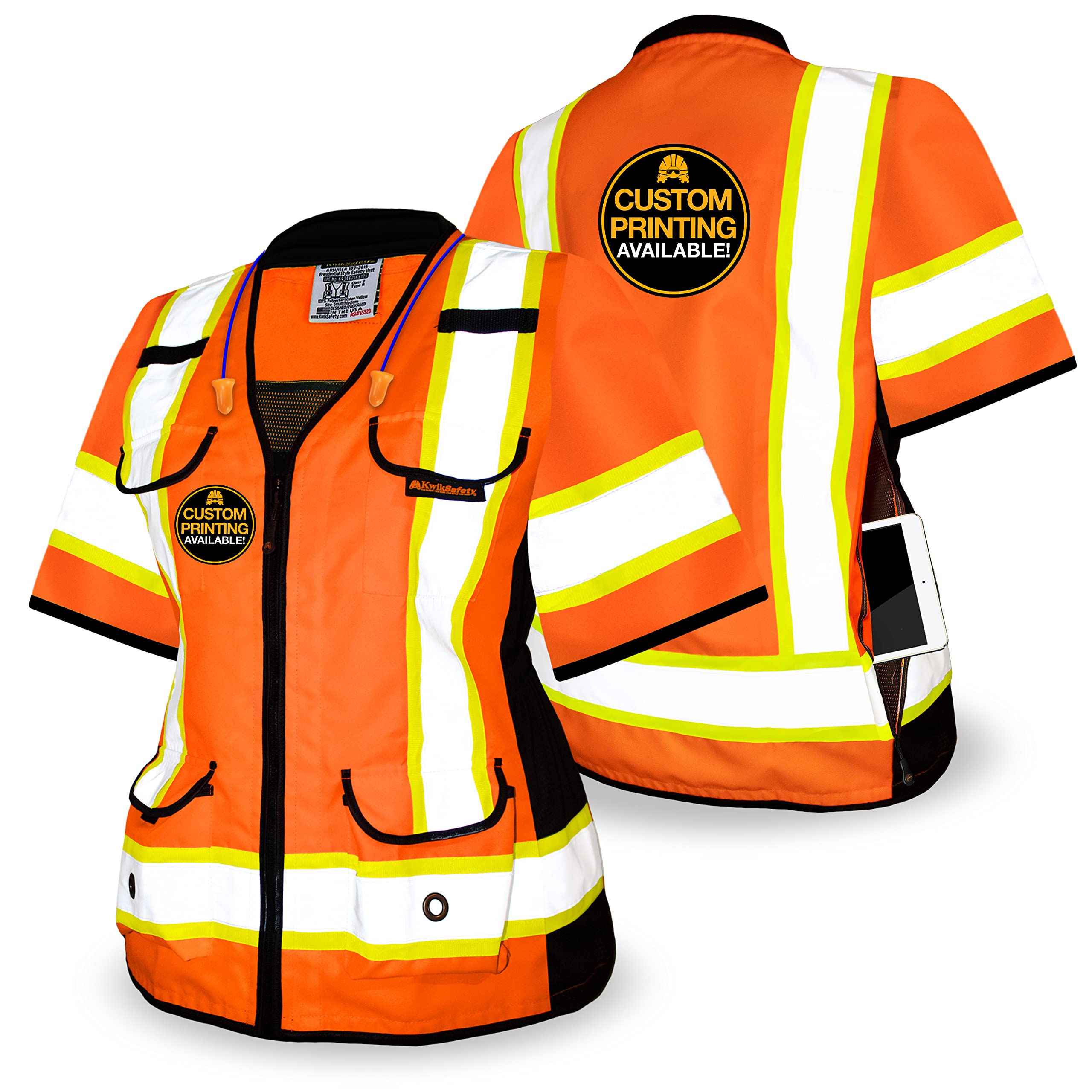 KwikSafety - Charlotte, NC - GODMOTHER (LOOSE FIT) Class 2 & Class 3 Safety Vest for Women [TABLET POCKET] ANSI OSHA
