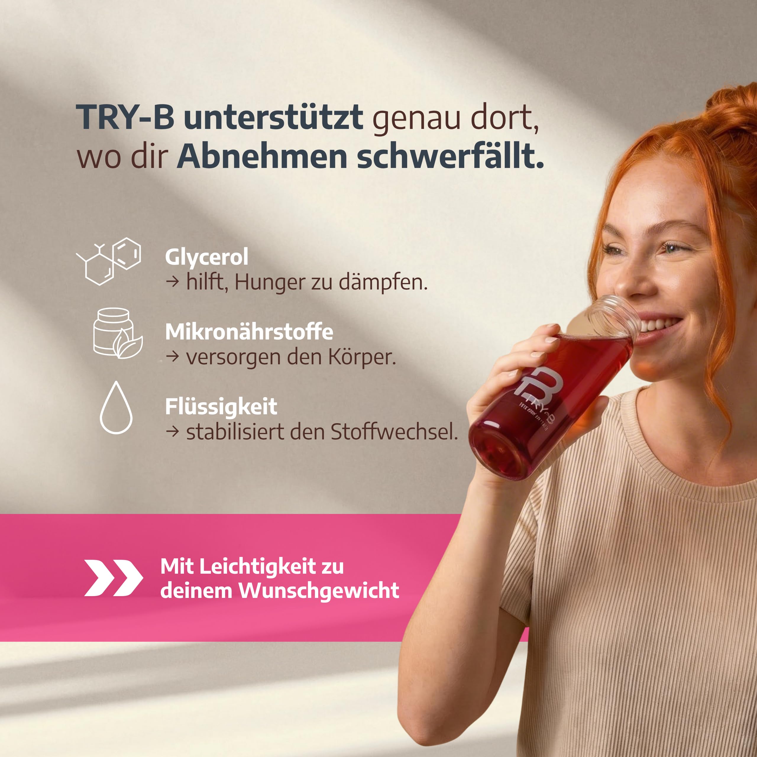TRY-B Abnehmshake mit Glycerol, Vitaminen & Mineralstoffen – Diät Shake für 7 Tage – Abnehmen Shake 28 Tubes für einfache Diät Kur – Low Calorie Fastendrink ohne Hungergefühl – Grapefruit Splash