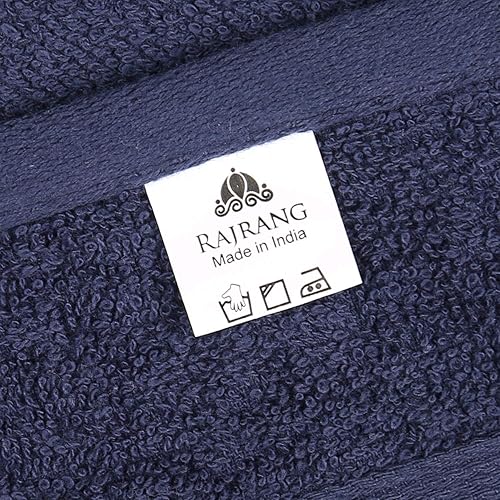 Miniatura 7 de RAJRANG - Toallas de mano suaves y extragrandes, de algodón, lujosas, para uso diario, toallas de baño, toallas de cocina, color azul marino, juego