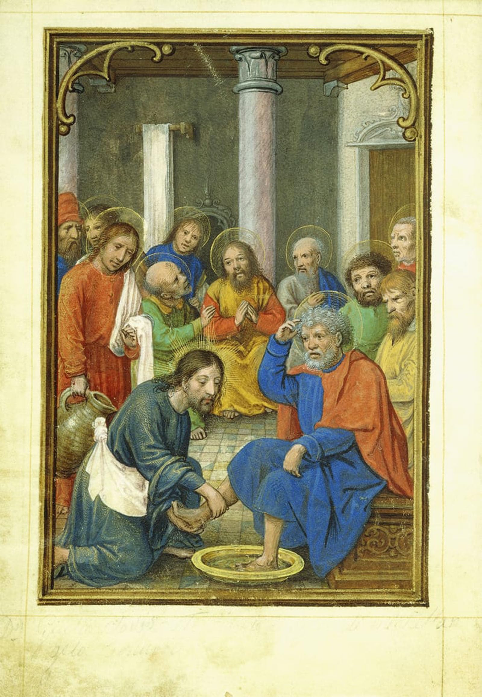 POSTERIIk Famous Animal Posters Vintage Picture Christ Washing the Feet of Peter by Simon Bening Modern Wall Decor for Home Decor 60x90cm