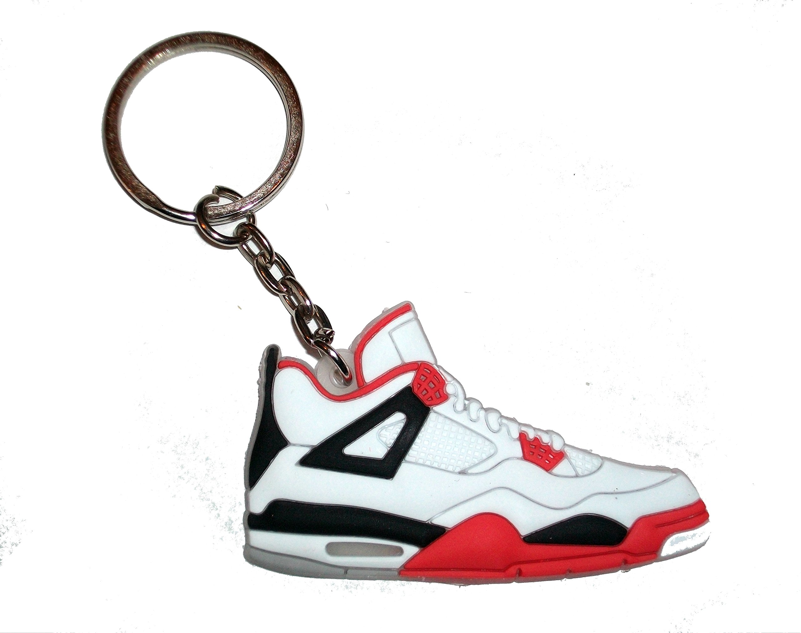 4 Fire Red White Red Keyring / Keychain