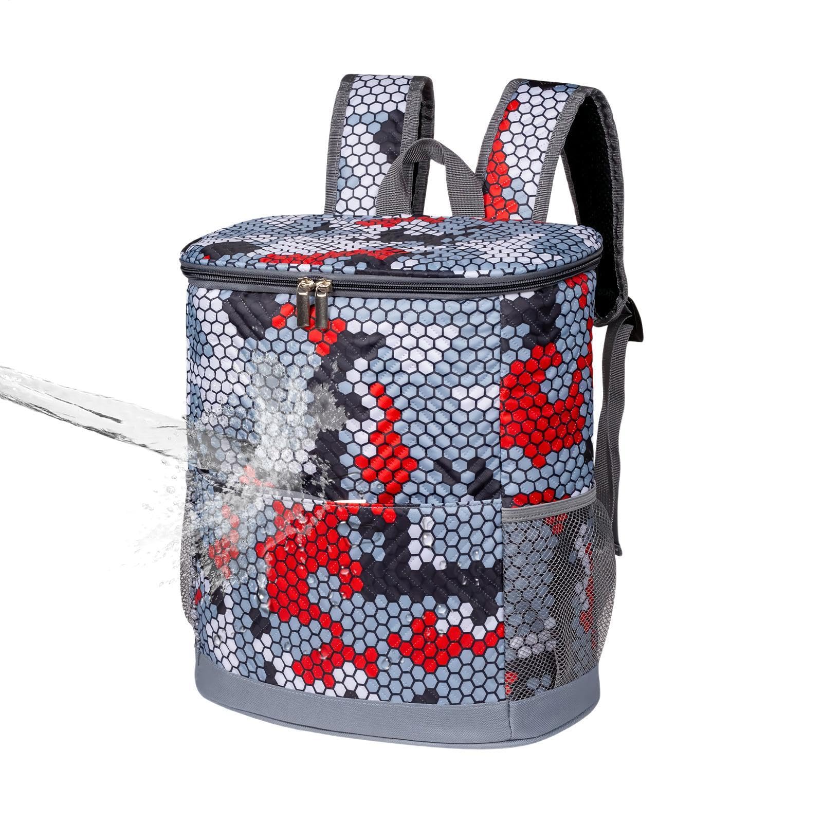 Zaino refrigerante isolato – Zaino pieghevole a prova di perdite, borsa termica a prova di perdite, grande capacità 20 l, mantiene il ghiaccio 24 ore, cerniera per campeggio, spiaggia, picnic, pesca