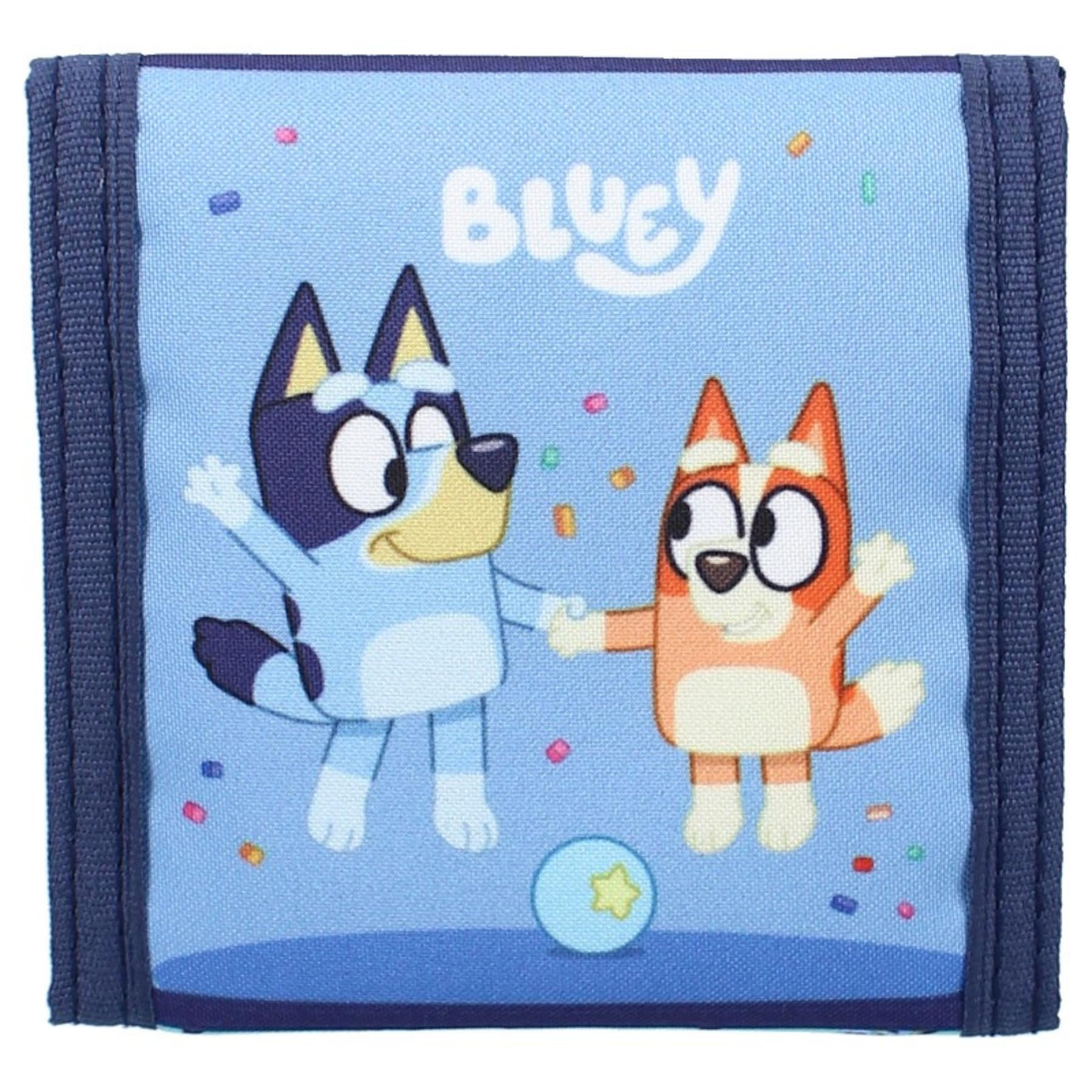 Vadobag Monedero infantil Bluey Best Friends Fun, azul, 10x10x1 cm, Diseño: