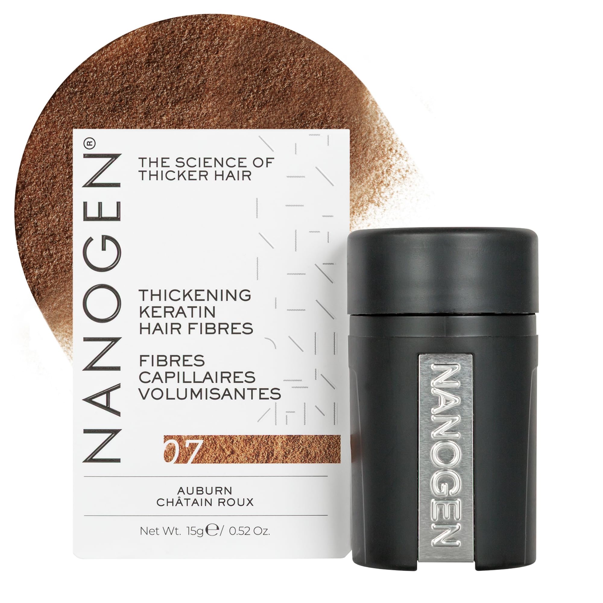 Nanogen Hair Fibres Auburn, Root Touch Up, 15g