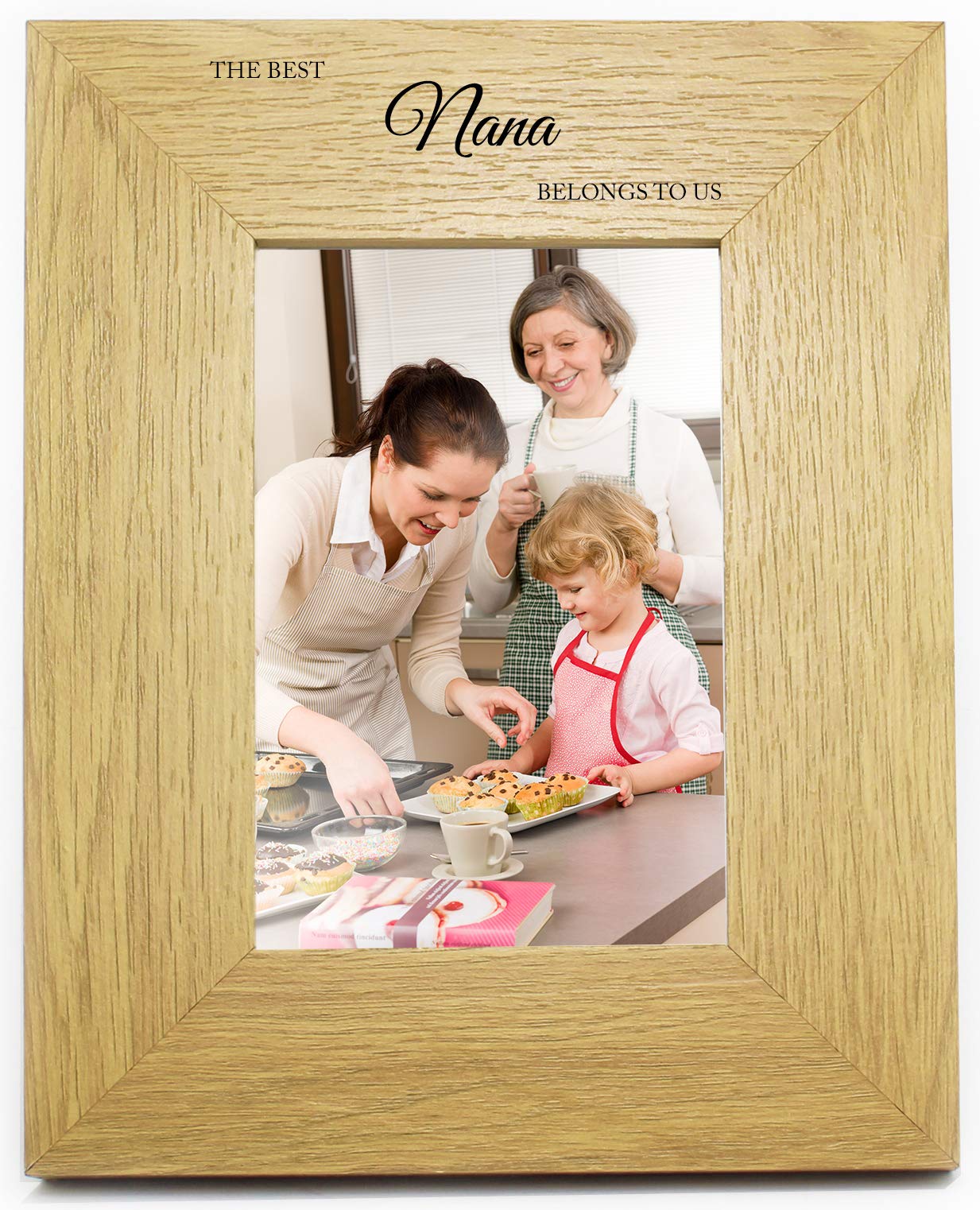 Chris Bag Of Goodies Brown The Best Nana Belongs To Us 6X4 Photo Picture Frame Keepsake Gift From Grandson Granddaughter Grandchildren Present For Birthday Christmas
