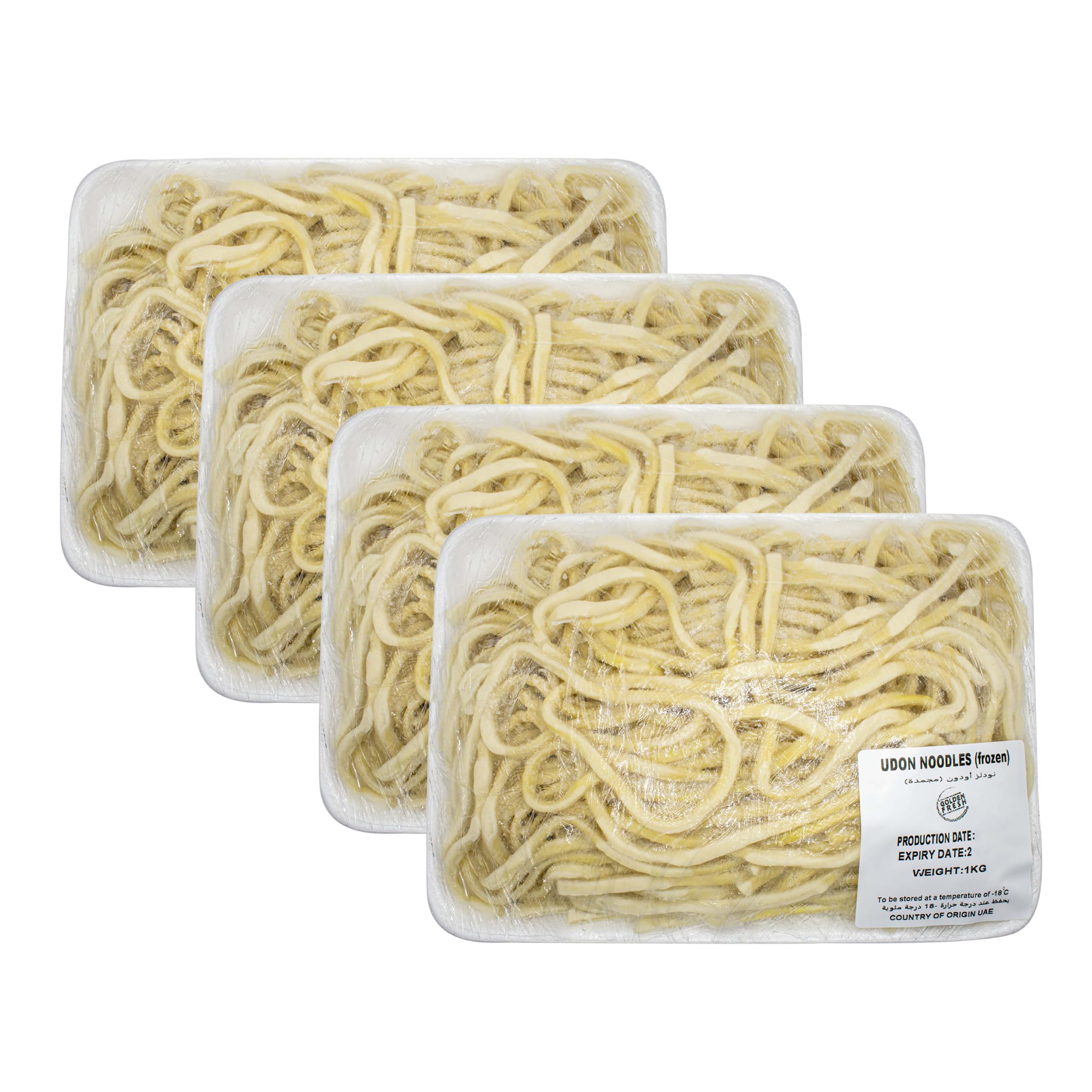 Golden Fresh Udon Noodles | Special Combo Offer | 4 kg | 4×1Kg Pack