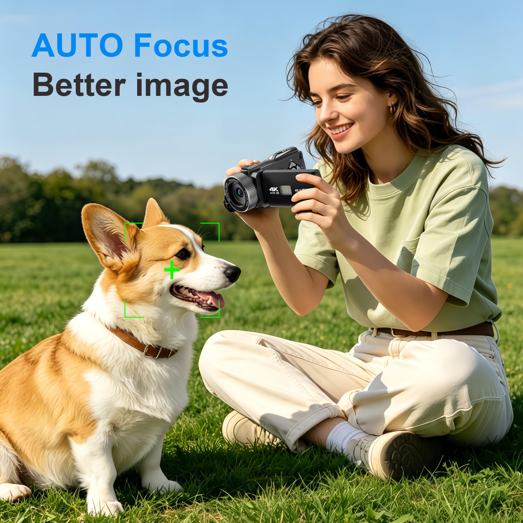 Videocamera digitale 4K, 2026 aggiornata con telecomando e touch screen e messa a fuoco automatica, videocamera digitale per vlogging su Youtube, 48 MP foto 4K 60 FPS, con telecomando/batteria