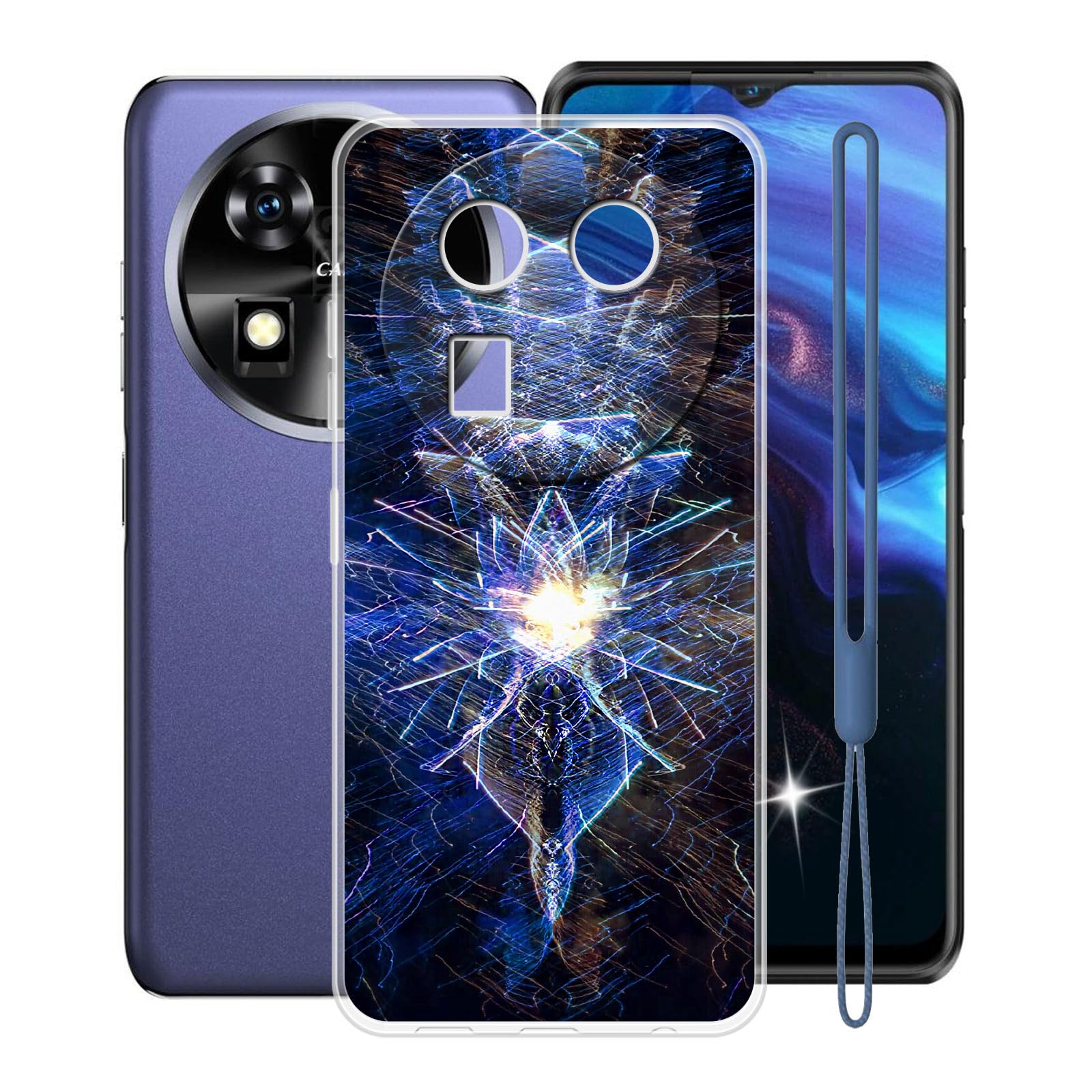 KJYFOANI for Oukitel WP37 Case, Transparent Hull Soft Silicone TPU Protective Case, Shockproof Anti-Fall Shell, Ultra-Thin Bumper Back Cover for Oukitel WP37 (6.60