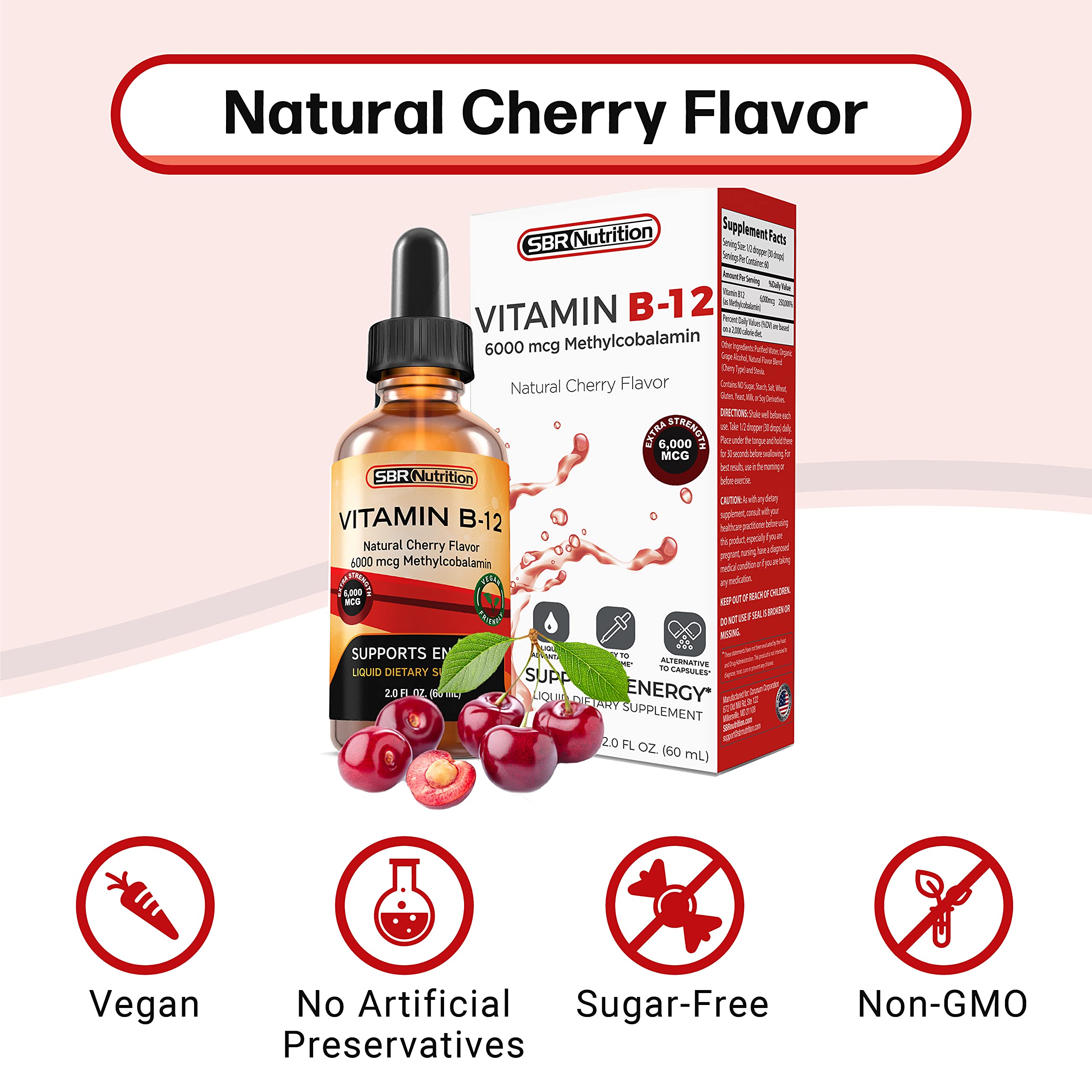 Buy Extra Strength Vitamin B12 Sublingual Liquid Drops, 6000mcg Per