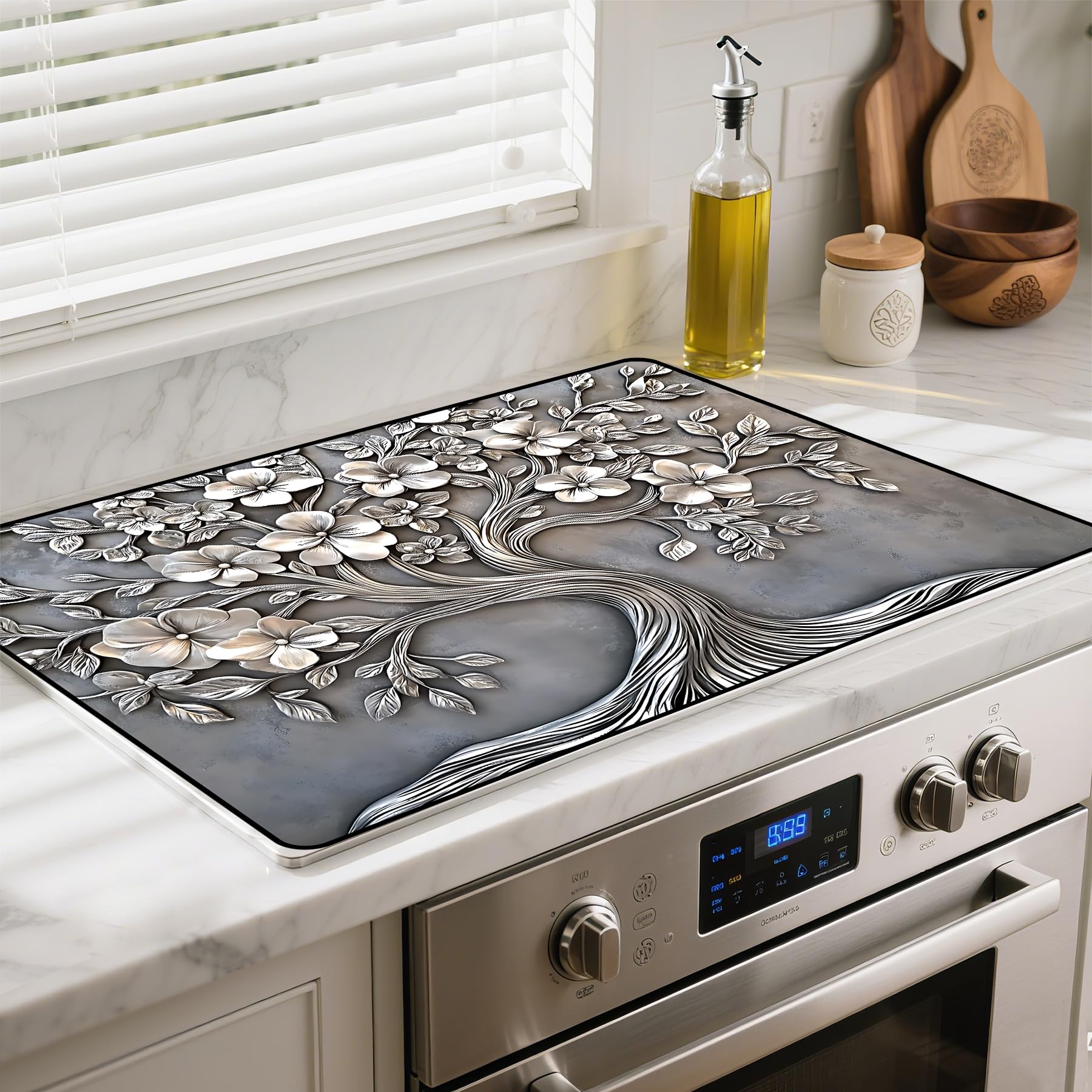 Stove Top Cover for Glass Electric Stove (Tree, 30" x 21")