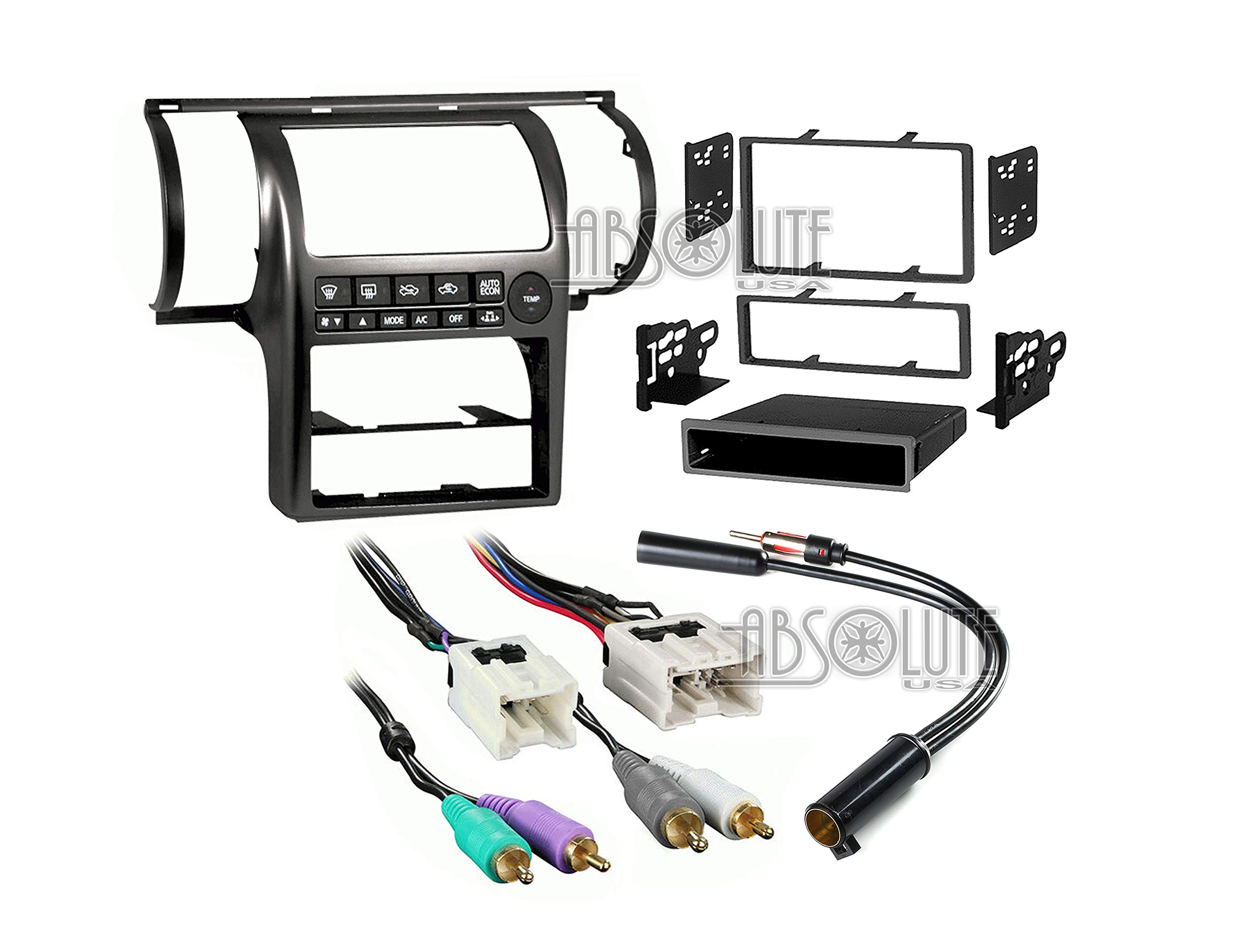Absolute USA ABS99-7604 Kit d'installation radio pour tableau de bord Compatible avec Infiniti G35 Sedan 2003–2004