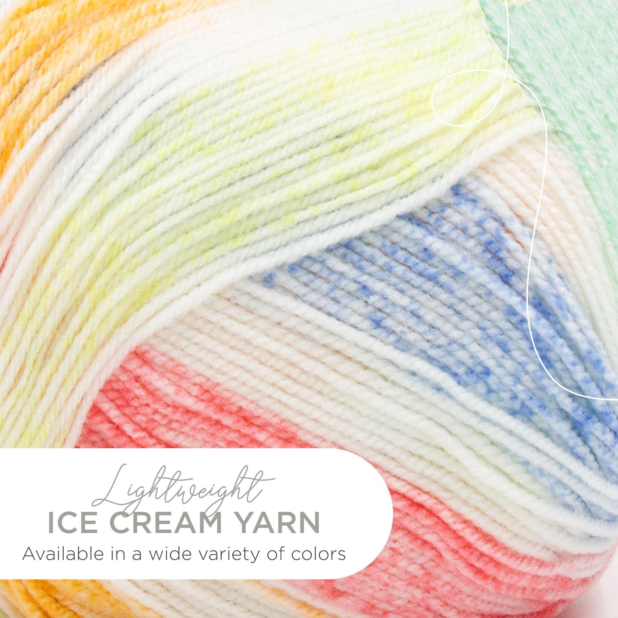 Lion Brand Yarn Lody włóczka dla niemowląt do robienia na drutach i szydełkowania, tory żółwi, 1 opakowanie