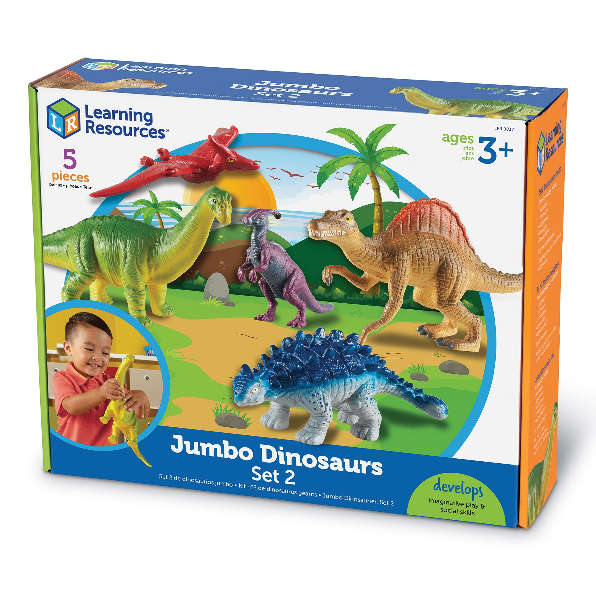 Buy Learning Resources Jumbo Dinosaurs Expanded Set 5 Pieces, Ages 3