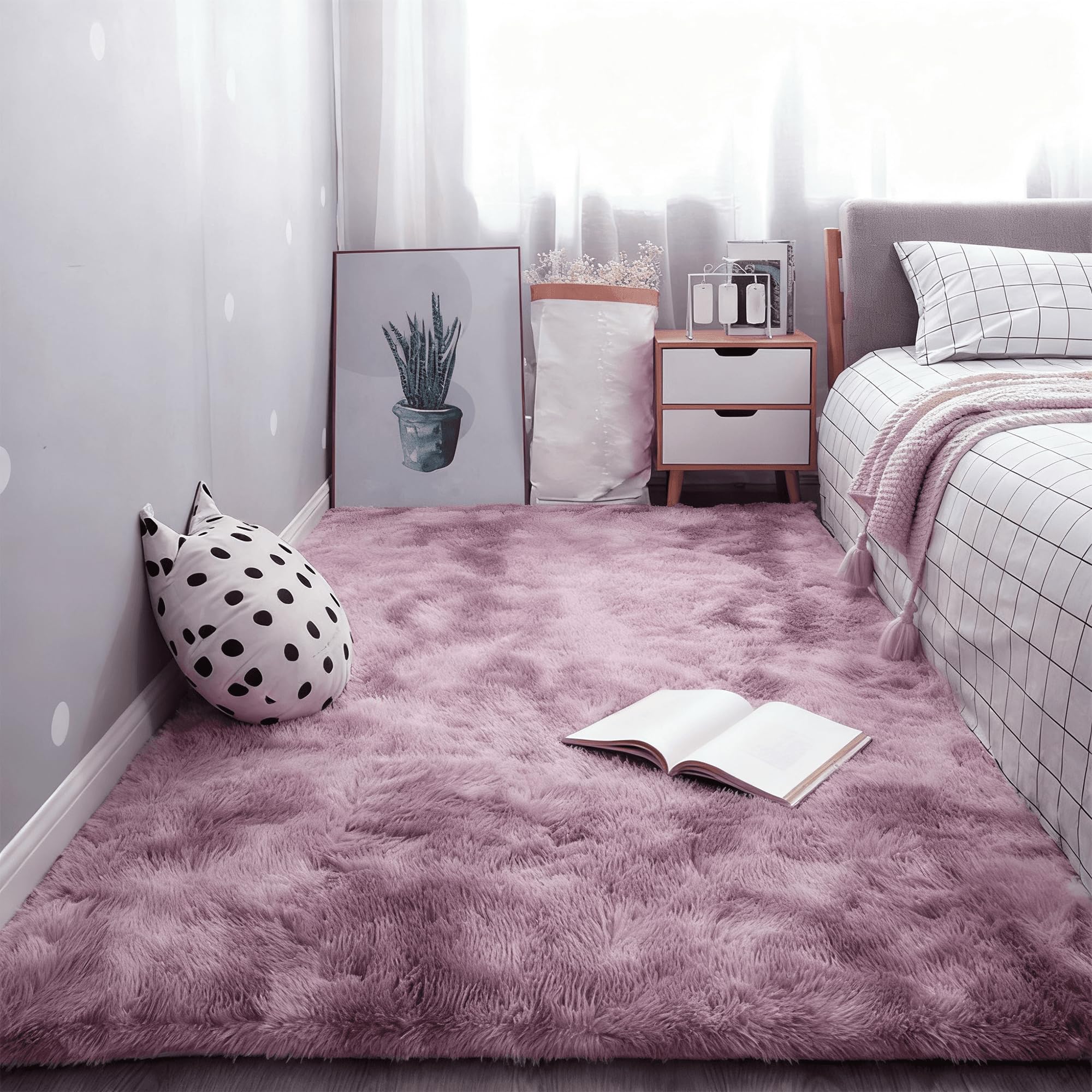 Tapis décoration pour salon rose pourpre pour habiller un sol