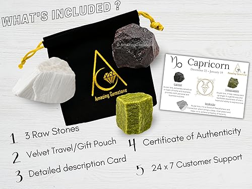 Miniatura 4 de Aquarius Gifts - Kit de cristal del zodiaco para mujeres y hombres, juego de piedras curativas de lepidolita, pulseras de granate para hombres y