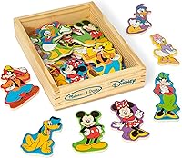 Melissa & Doug Disney Mickey Mouse Wooden Magnets Set (20pcs) - Toddler Fridge Magnets, Educational Pretend Play Toys for Ages 2+