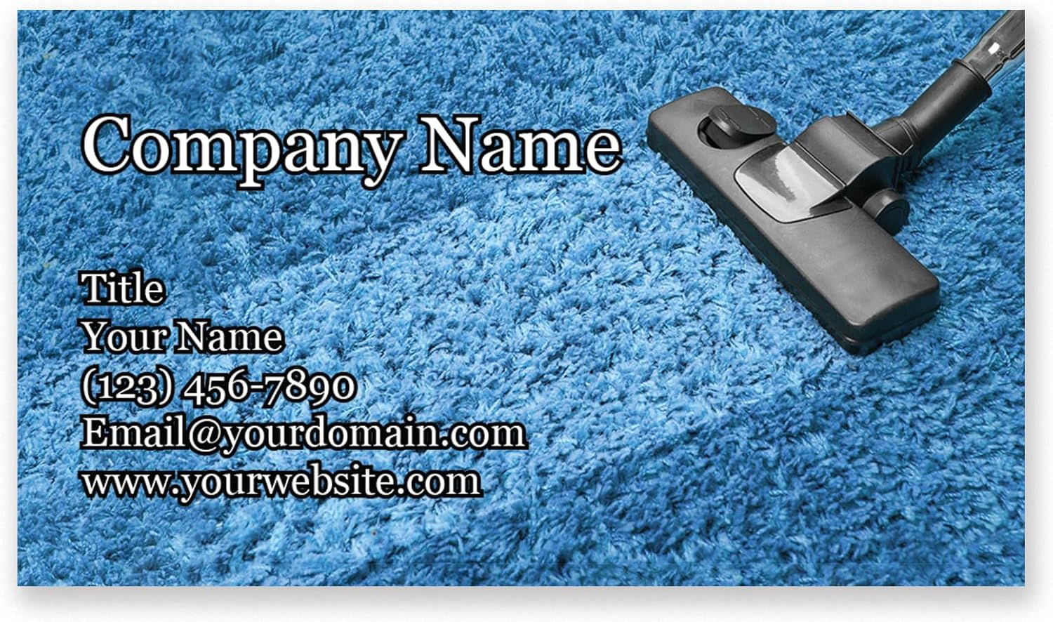 Personalized Business Cards - 3.5" x 2" - Thick Sturdy Cards - Made in the U.S.A. - Great for Cleaning Services, Maids, Car Wash, Window Cleaning, etc. (Carpet Lines)