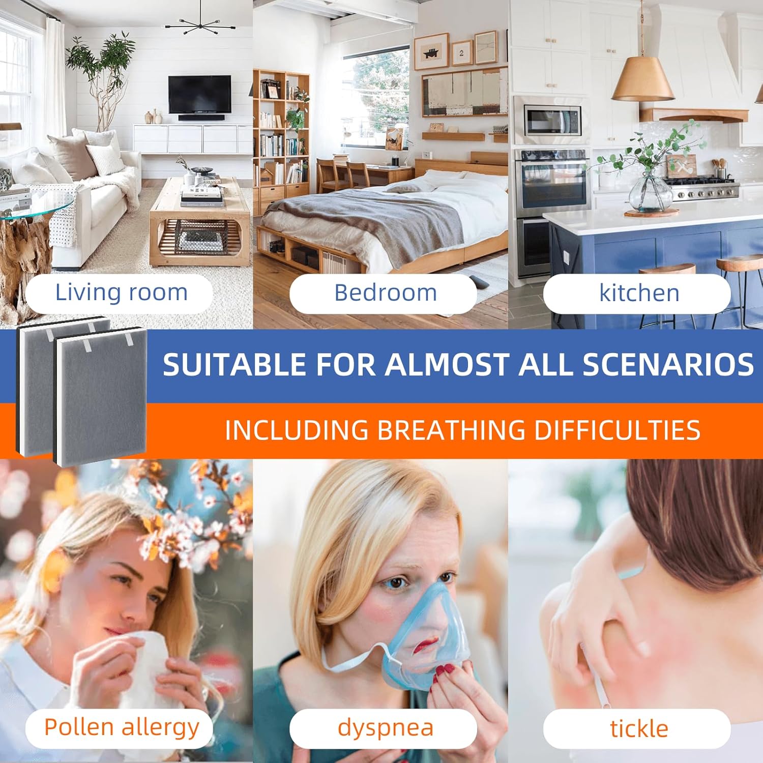 Vital 100 True HEPA Replacement Filter for LEVOIT Vital 100 Air Purifier,3-in-1 H13 HEPA High-Efficiency Activated Carbon Filter,Vital 100-RF,3 Pack,White - Image 6