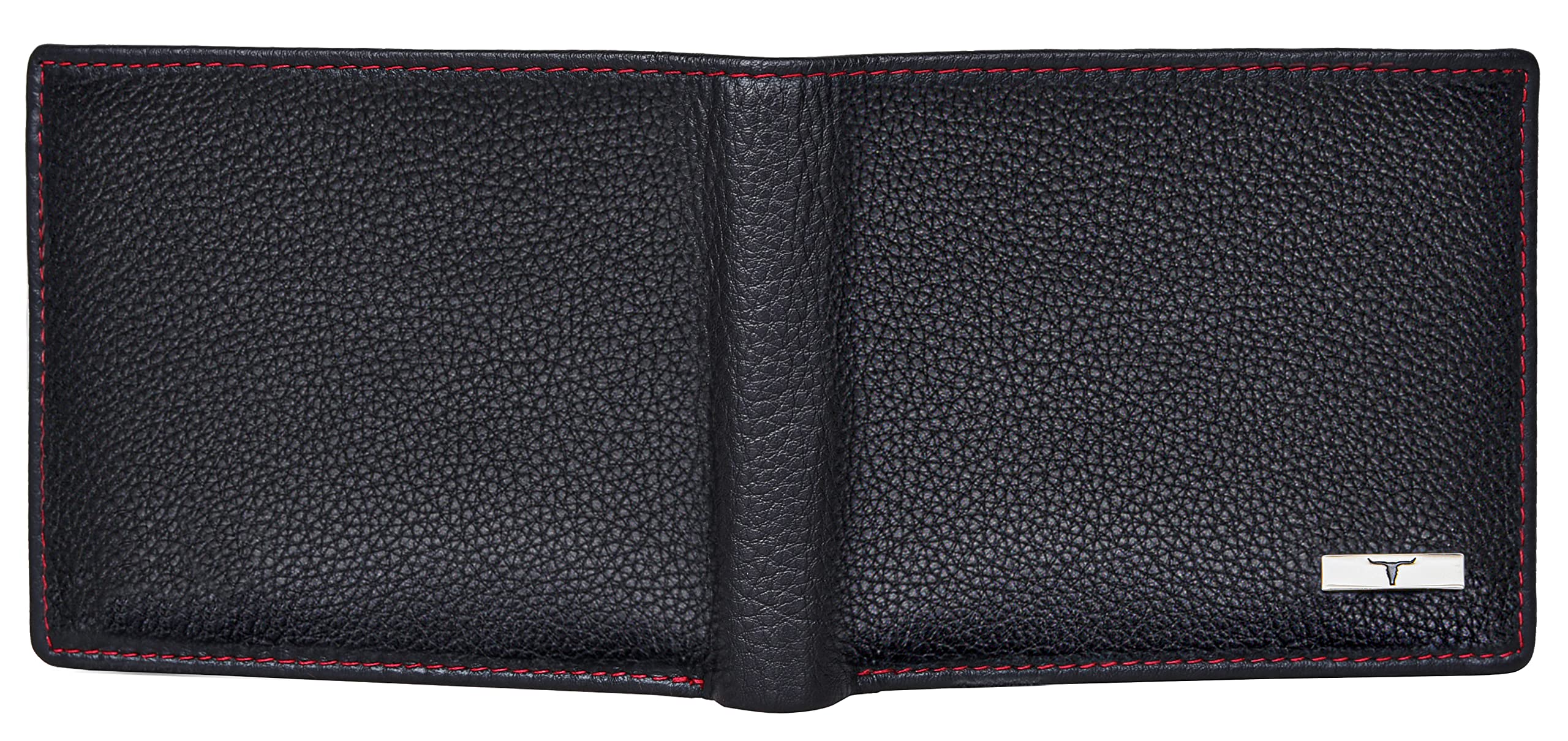 URBAN FOREST Kyle RFID Blocking Black/Red Leather Wallet for Men. - Image 5 thumbnail