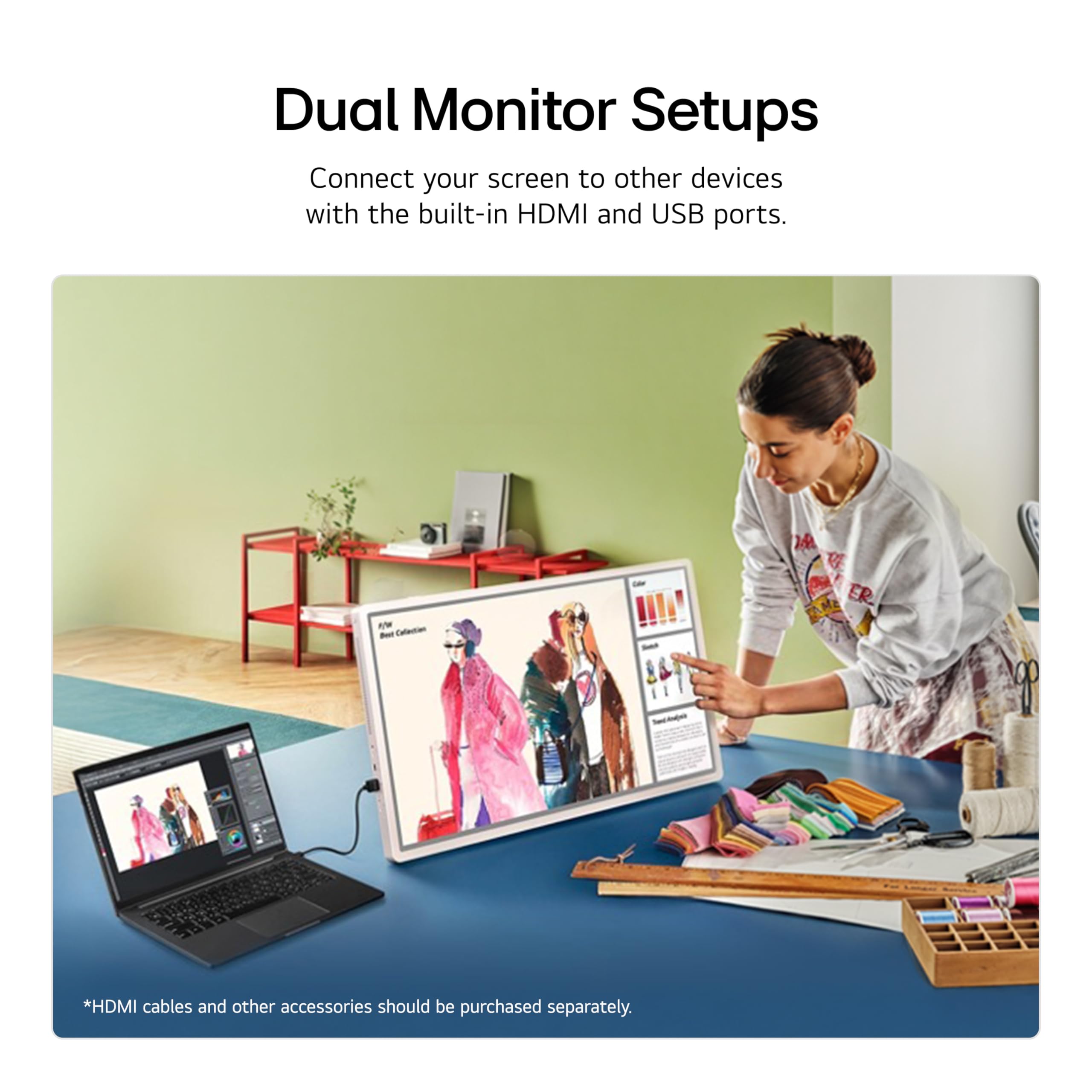 LG 27LX6TDGA 27-Inch StanbyME2 Portable Smart Screen (alpha 8 AI Processor, Touch Screen Monitor, Built-in Battery with 4 hours of playback, 60Hz) [Model 2025] [Energy Class F] — view 6