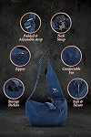 Noah & Paw Porte-chiens pour petits chiens 5-18lb, Chant pour chiens pour petits chiens et chats, porte-chien avec sangle rembourrée réglable, Denim végétalien doublé de fourrure, 3X Caractéristiques de sécurité, Lavable en machine