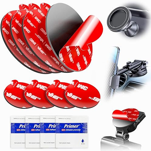 Tapsi Almohadillas adhesivas de repuesto, paquete de 4 almohadillas redondas VHB de doble cara, 3.15 pulgadas y 0.91 pulgadas, para discos de