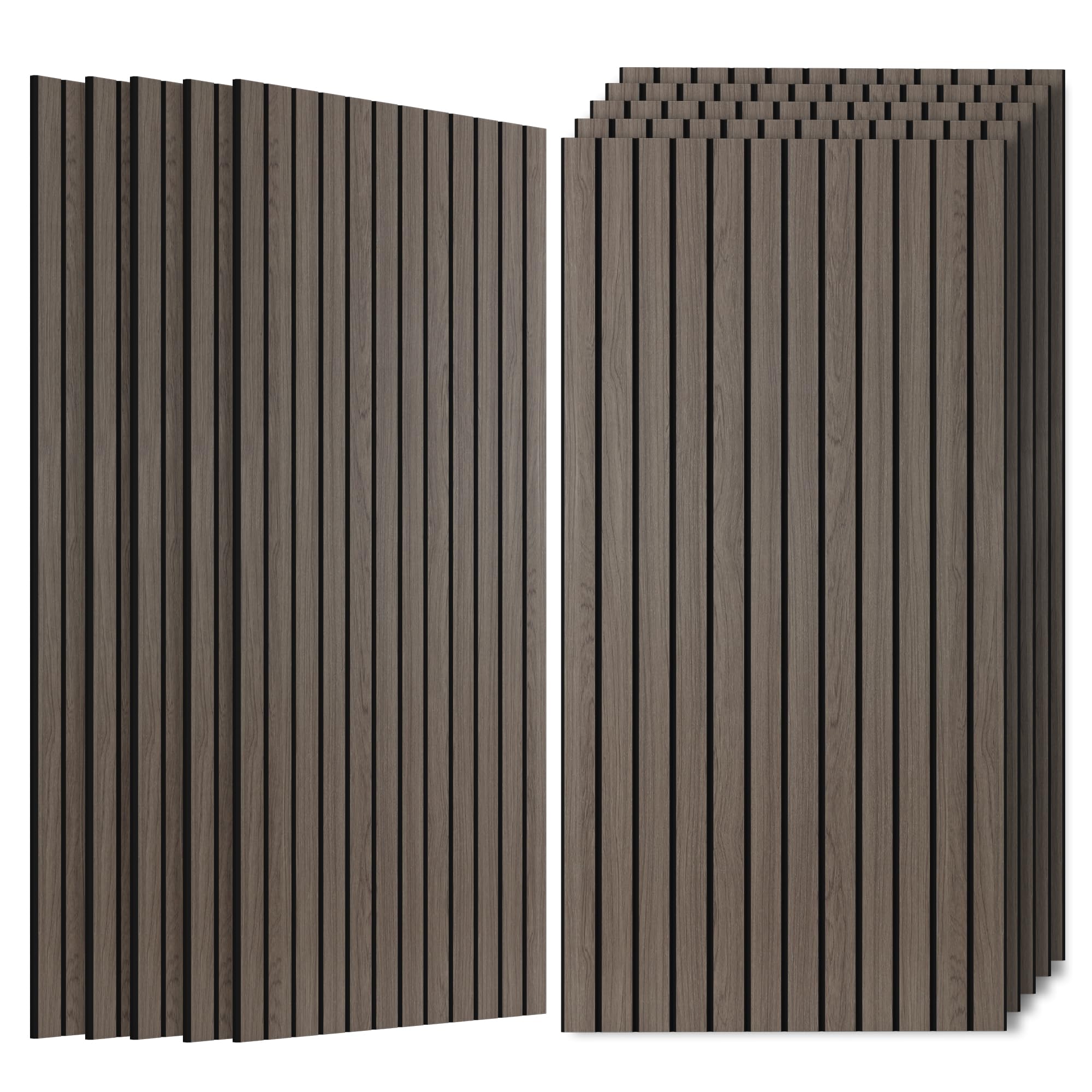 10 Pack Acoustic Panel, 47.2”x23.6” Acoustic Panels for Wall, Decorative Large Acoustic Panels with Wood Finish, for Office,Home Theater,Studio,Living Room, Walnut