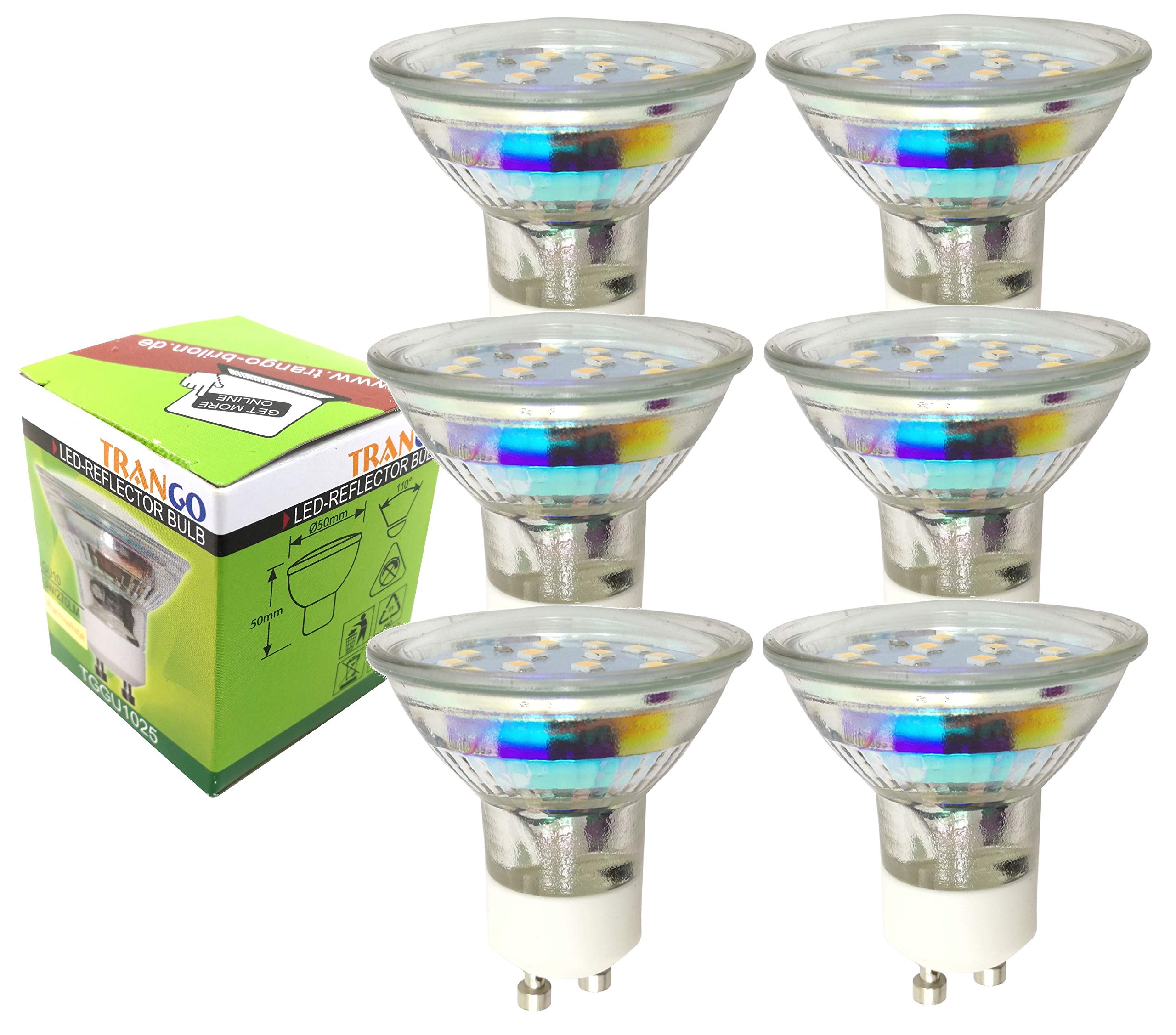 Trango 6-flammig 2991-068-5W LED Deckenleuchte *OSCAR* in Chrom-Optik inkl. 6x 5 Watt GU10 LED Leuchtmittel I Deckenlampe I Deckenstrahler I Deckenspots I Wohnzimmer Lampe schwenkbar und drehbar
