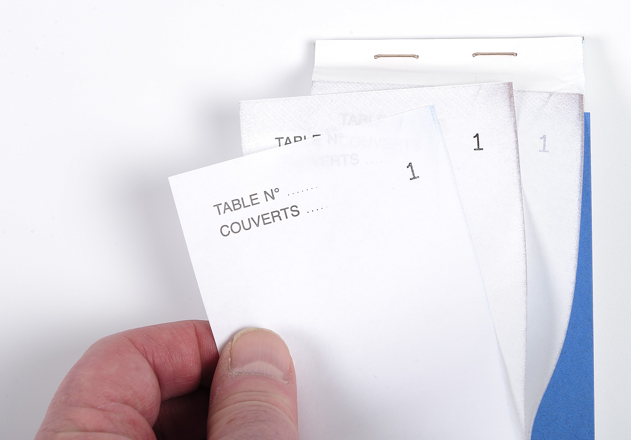 Blocs maitre d'hôtel 8x15cm 50 feuillets tripli autocopiants