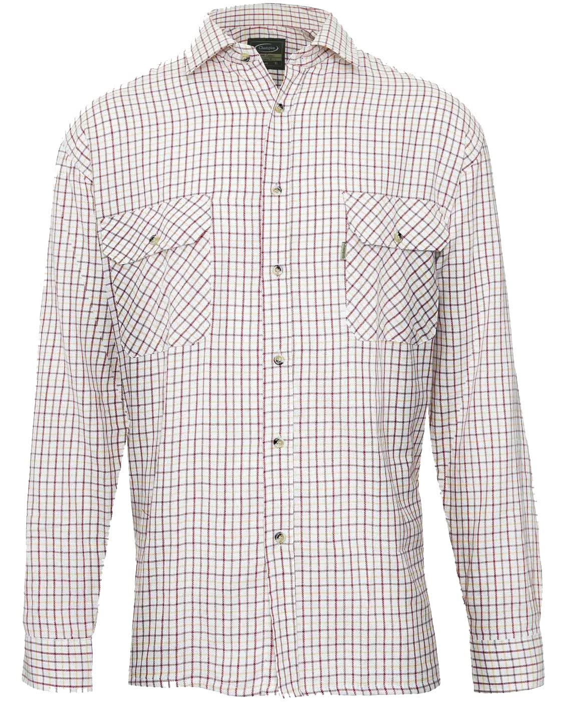 Champion Tattersall Country Style Casual Shirt-Red-3XL-Max 59",150cm