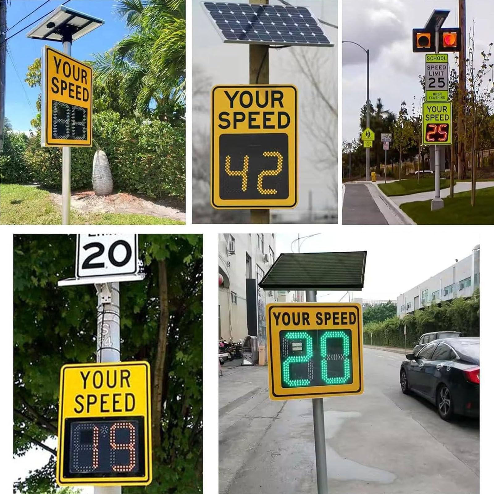 Señal de límite de velocidad de radar, pantalla LED alimentada por energía solar, detector de velocidad de tráfico para carreteras y carreteras, 50 x 70 cm, señal de velocidad de retroalimentación, 50