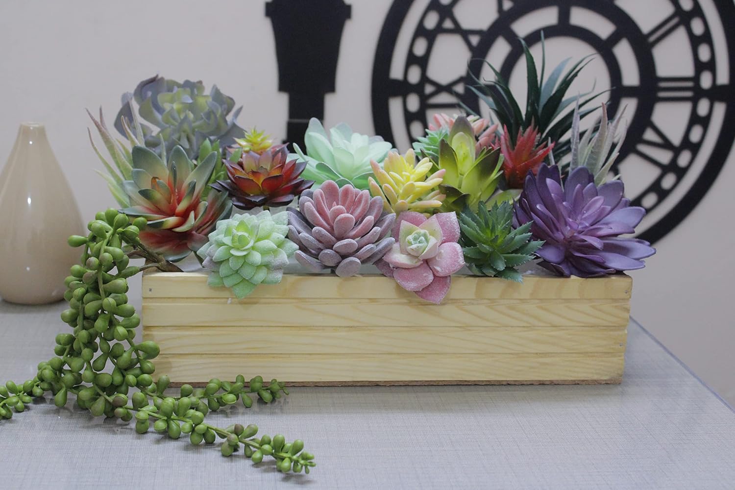 DECOROUS Fake Succulents Unpotted - 20 Pack - Realistic Succulent Plants Artificial - Large Faux Succulent Bulk DIY Home Decor - Fake Plant Cactus Greenery - Premium Mini Artificial Succulent Flowers - Image 5