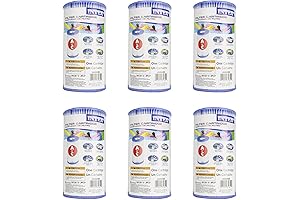 Intex 29000E/59900E Easy Set Pool Replacement Type A or C Filter Cartridge (Pack of 6)