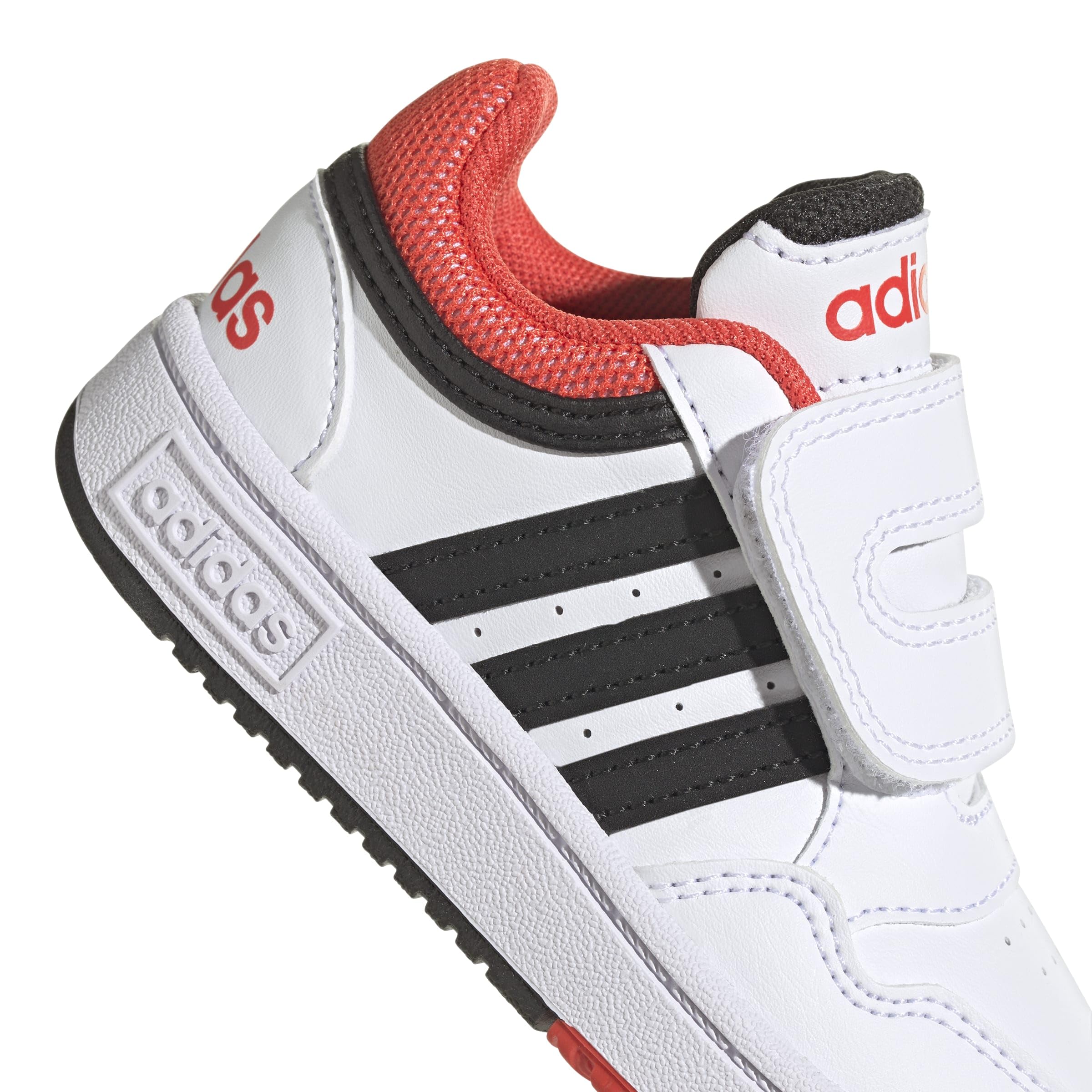 adidas Mixte bébé Hoops Shoes Chaussures, FTWR White Core Black Bright Red, 21 EU