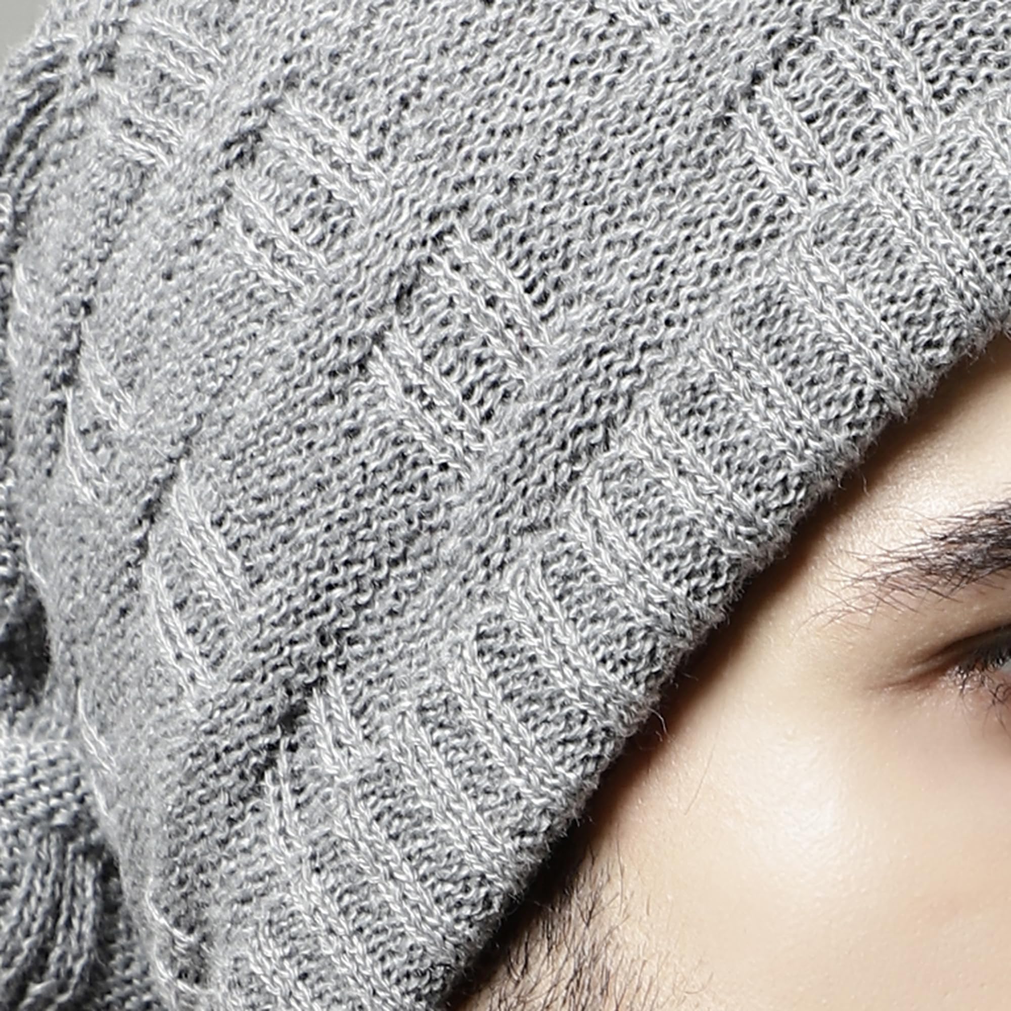 Weavers Villa Snow Proof Inside Fur Acro Wool Unisex Beanie Cap Knit Hat Thick Fleece Lined Winter Cap for Men & Women, Free Size… (Grey) - Image 5 thumbnail