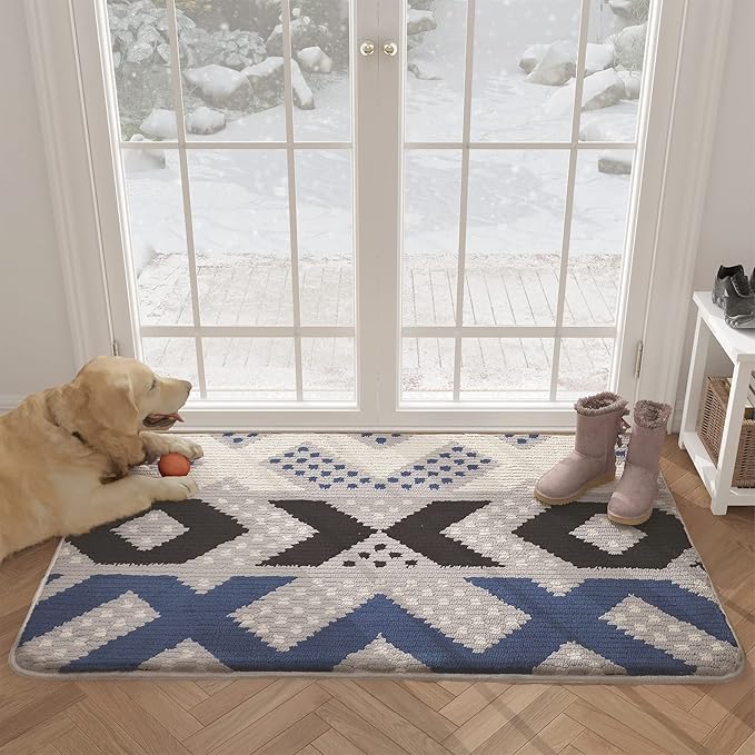 Color&Geometry Door Mats Indoor, 24"x36" Front Door Rugs