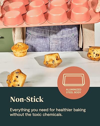 Miniatura 5 de Caraway Juego de utensilios de cerámica antiadherente para hornear (5 piezas)  bandejas para hornear surtidos y almacenamiento  Cuerpo de acero