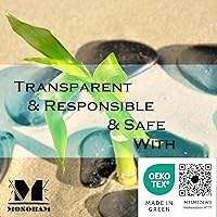 Vista 5 de Mosobam Toallas de baño turcas de lujo, 30 x 58 pulgadas, color azul Allure de 700 GSM, viscosa de bambú y algodón peinado turco del Egeo