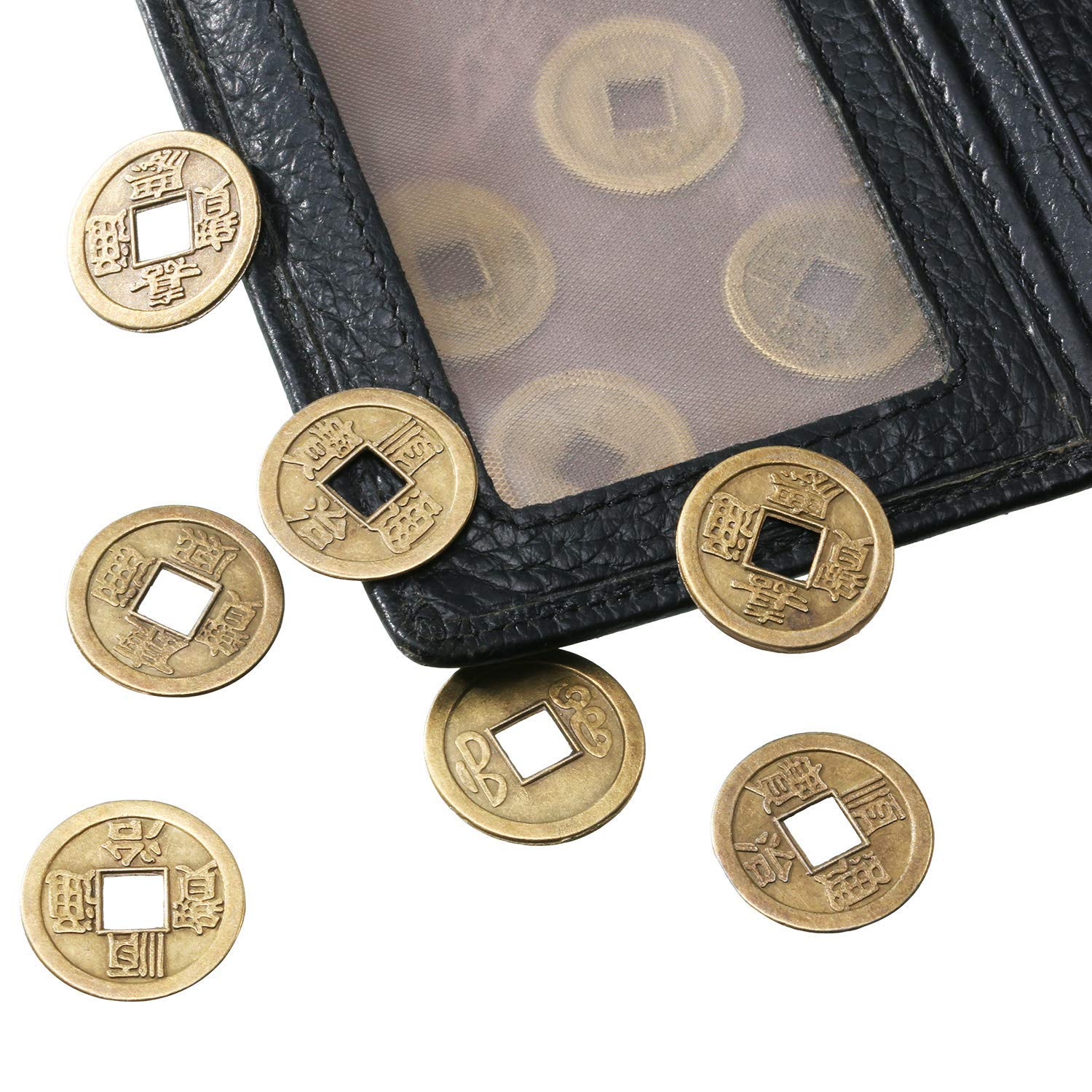 100 Piezas Monedas Feng Shui Chinas Moneda de la Fortuna de la Buena Suerte Monedas I-Ching para la Salud y la Riqueza, 2 cm
