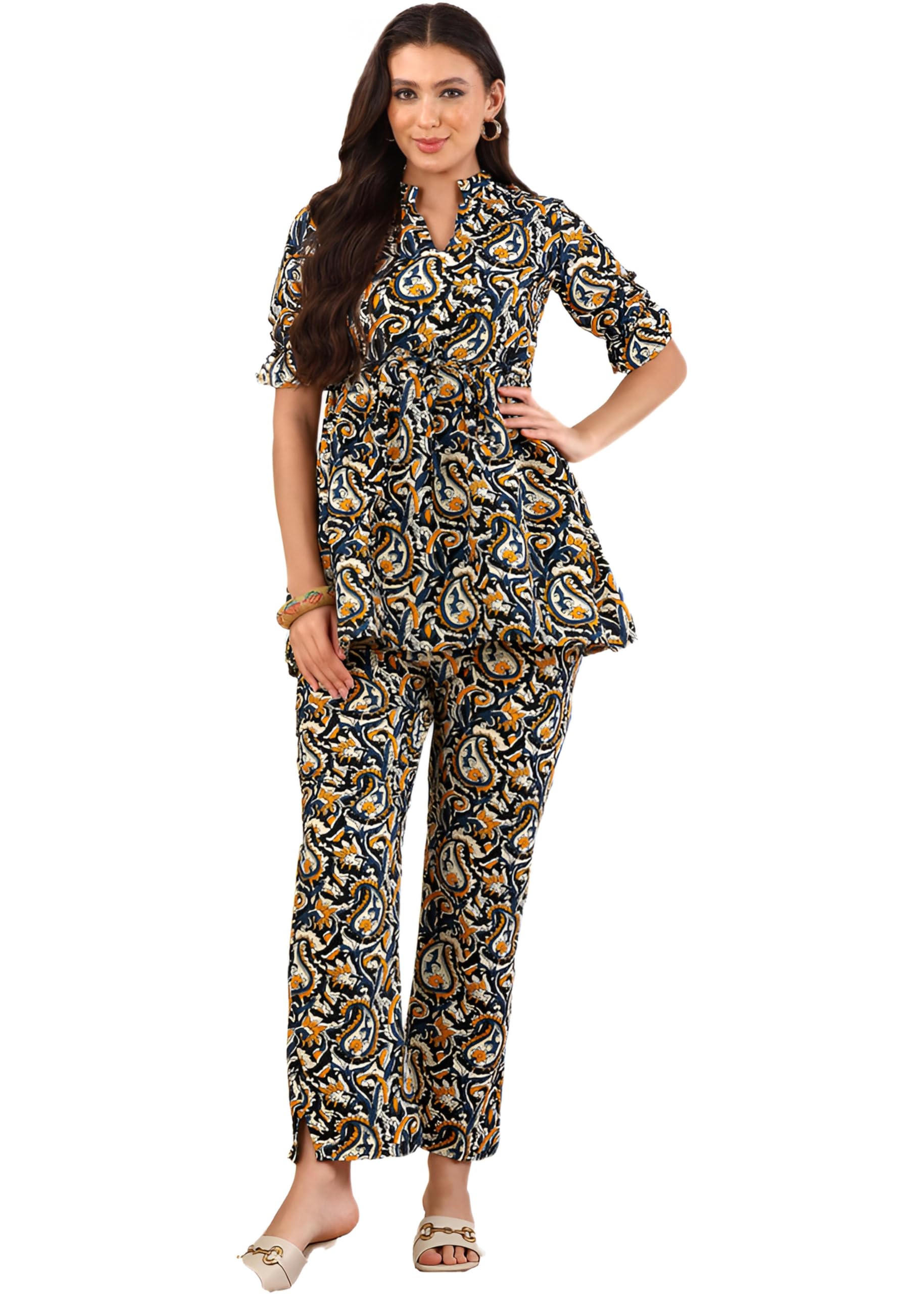 Women's Co-ord Set | Shirt Top & Bottom Pant | Stylish Matching Set | Comfortable Fit Wear | Trendy Look Styling | Easy Movement | Perfect for Casual-image-27