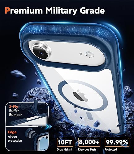 Miniatura 661 de Fntcase Funda para iPhone 15 Plus y 14 Plus de 6.7 pulgadas, magnética, a prueba de golpes de grado militar, antiamarilleo, delgada, protectora