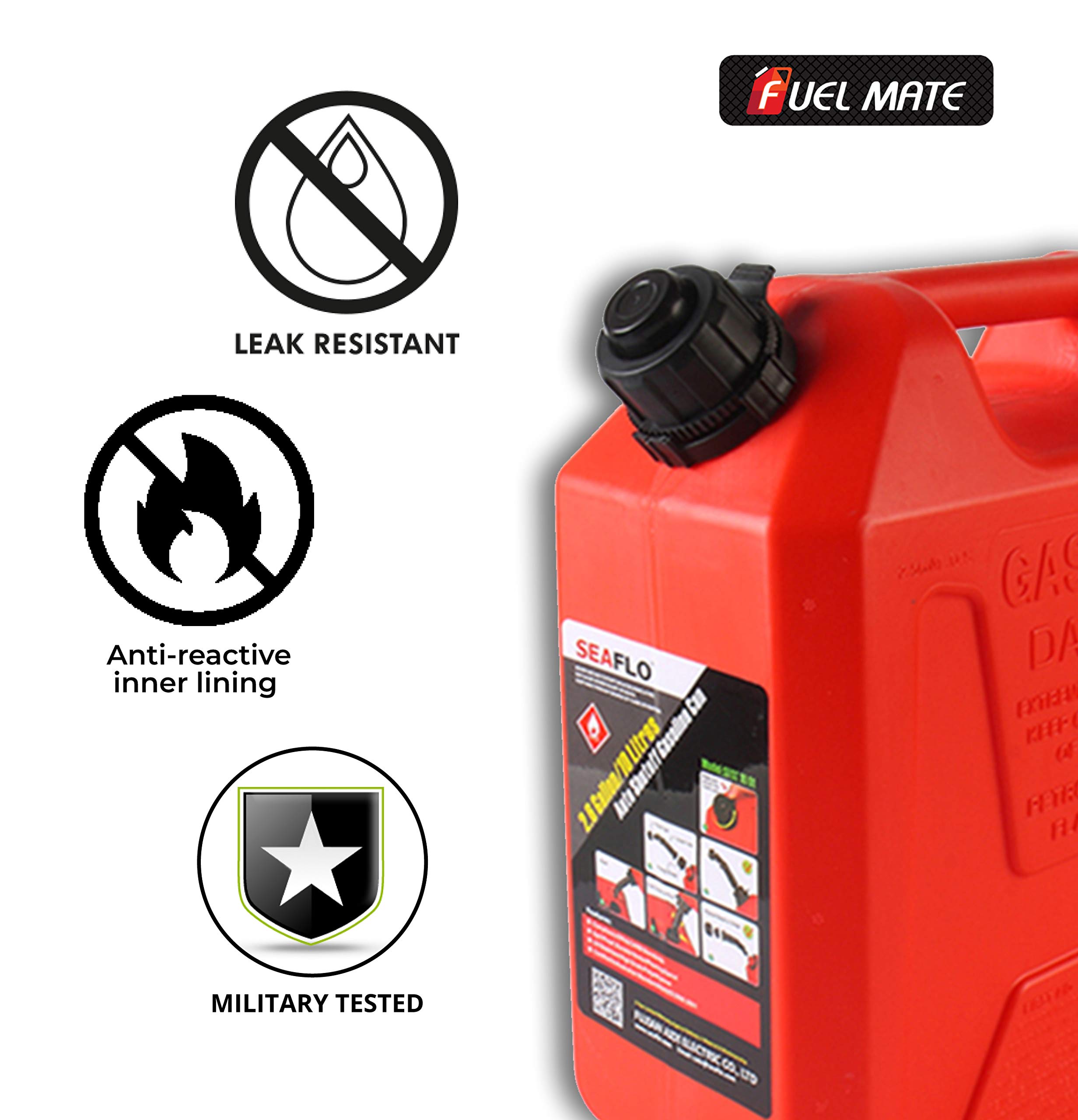 Buy JTI 10L Plastic Jerry Can with Integrated Spout for Generators