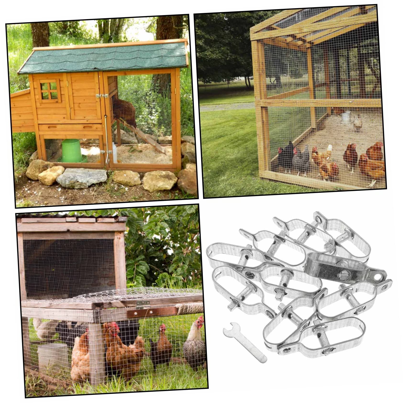 10 Pezzi Tenditore per Filo di Ferro in Ferro, Argento, Resistente All'usura alla Ruggine, per Cavo e Recinzioni Agricole Stile Casuale
