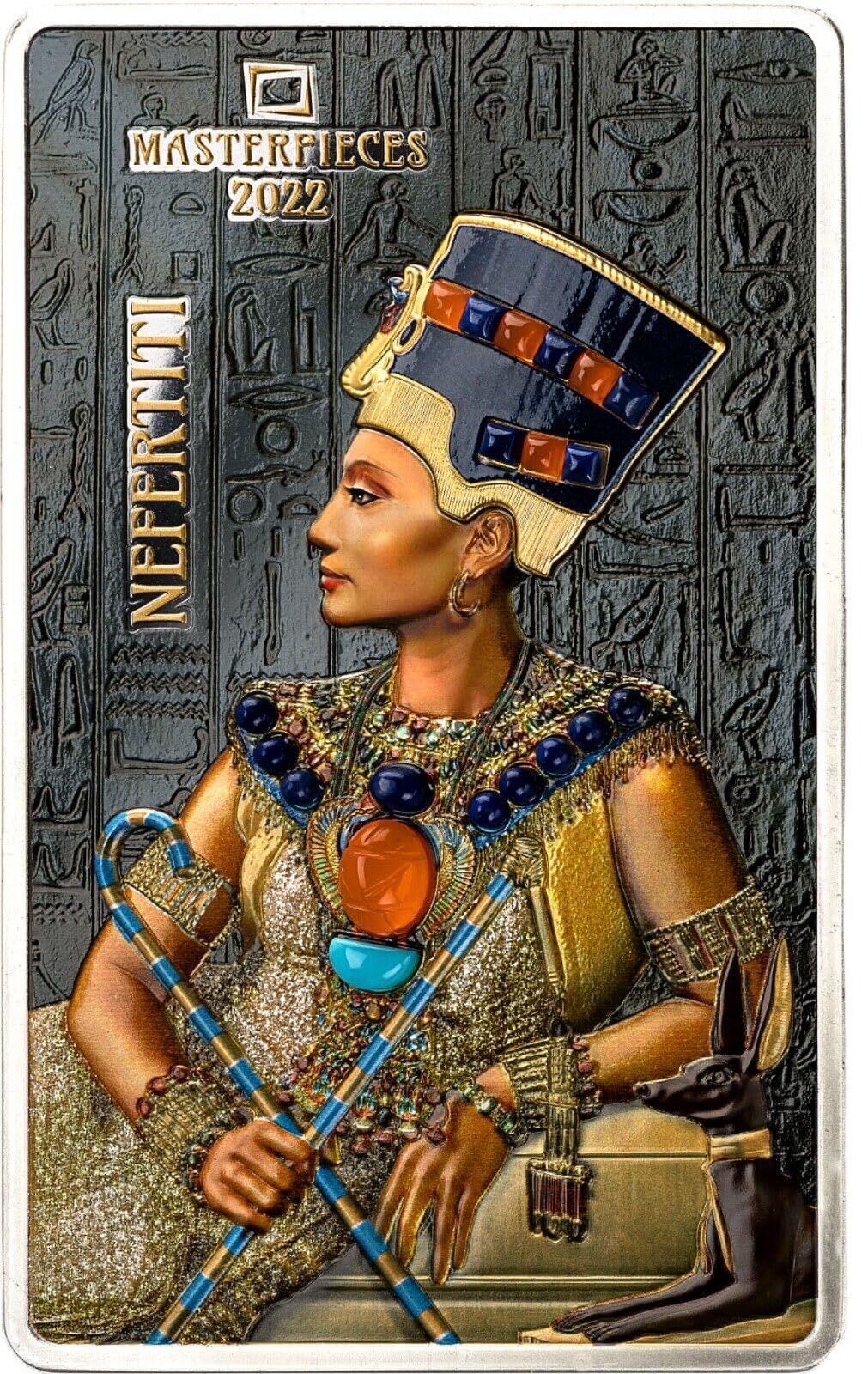 TREASURE WORLD COLLECTIBLES Nefertiti Masterpieces Set 200 Gram Silver 10 Gram Gold Coin Solomon Islands 2022