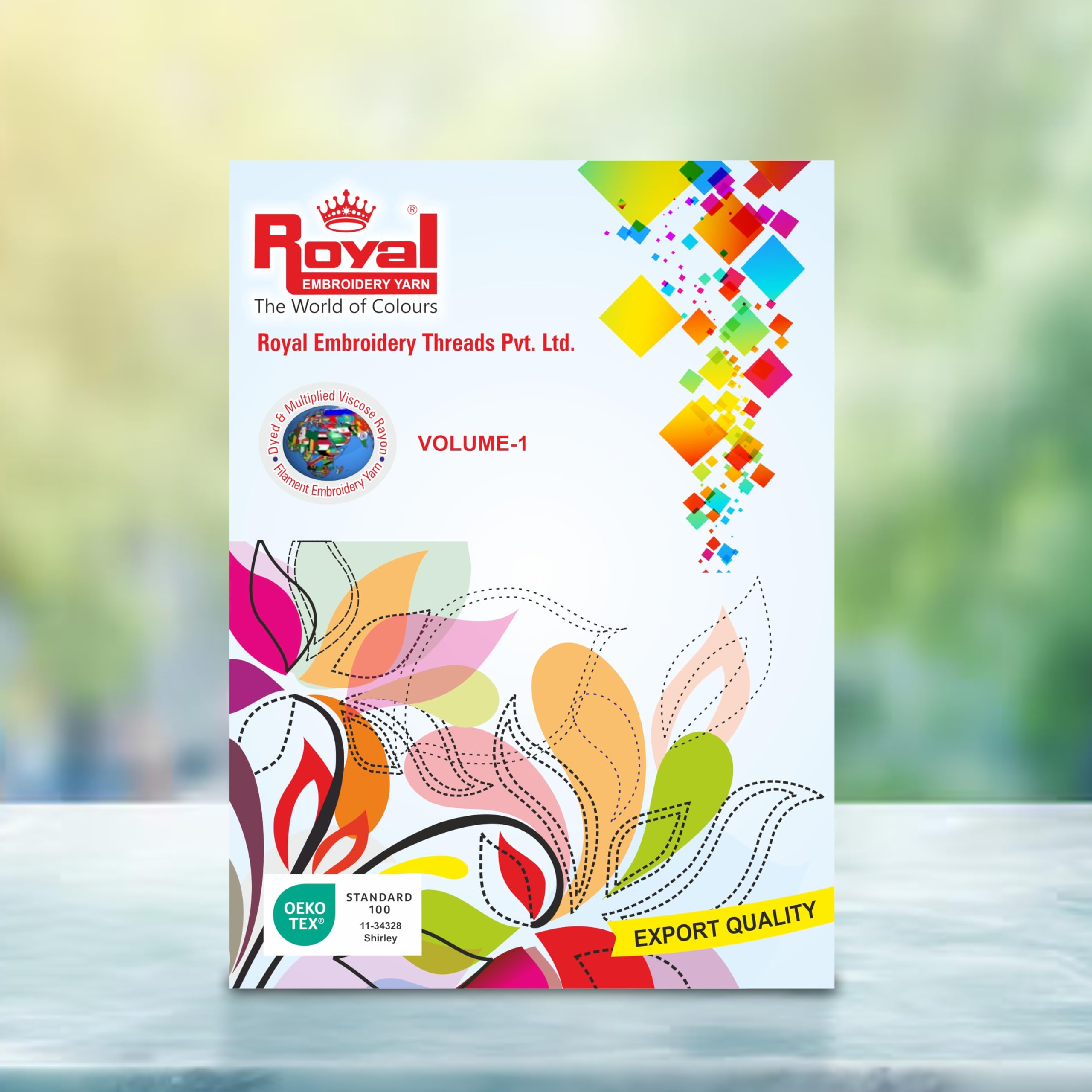 ROYAL Embroidery Threads Viscose Rayon Yarn Shade Card/Catalog (Pack of 1) 576 Shades, Multicolour 4