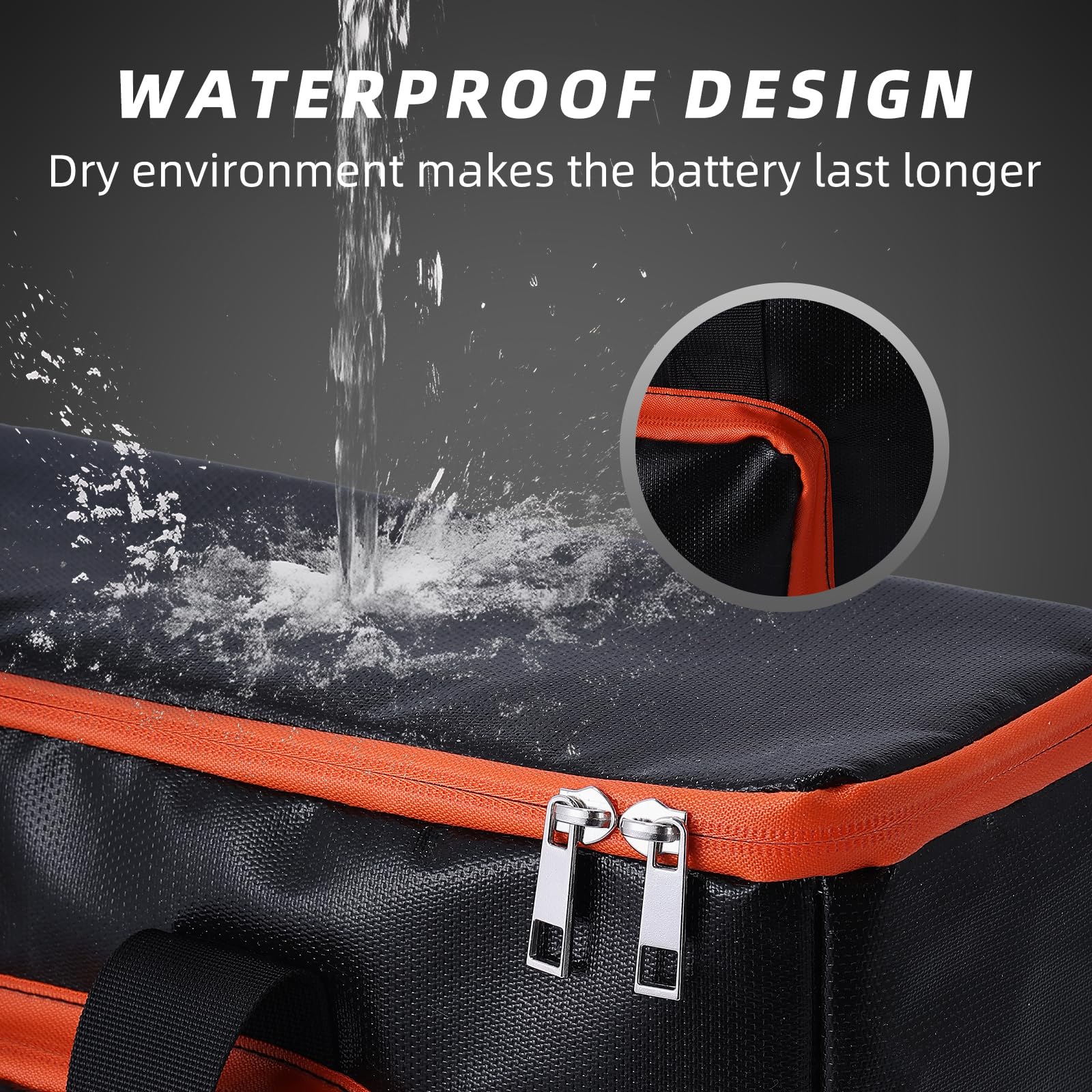 Borsa Batteria Ebike - 8 Strati Protezione Antincendio Contenitore Batteria Per Bici Elettrica, Impermeabile Antideflagrante Scatola Antincendio Fino A 2200 °C, Borsa Sicura Litio Per Conservazione