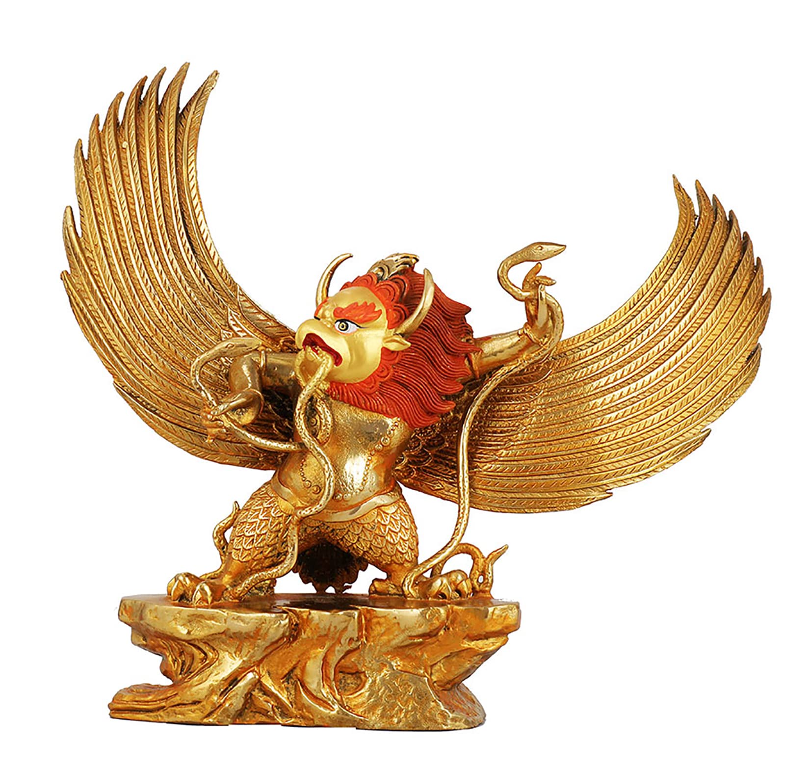 Amazon | チベット風ガルダ像ガルア像手作りフルギルトチベット仏教像 Amazon | チベット風ガルダ像ガルア像手作りフルギルトチベット仏教像