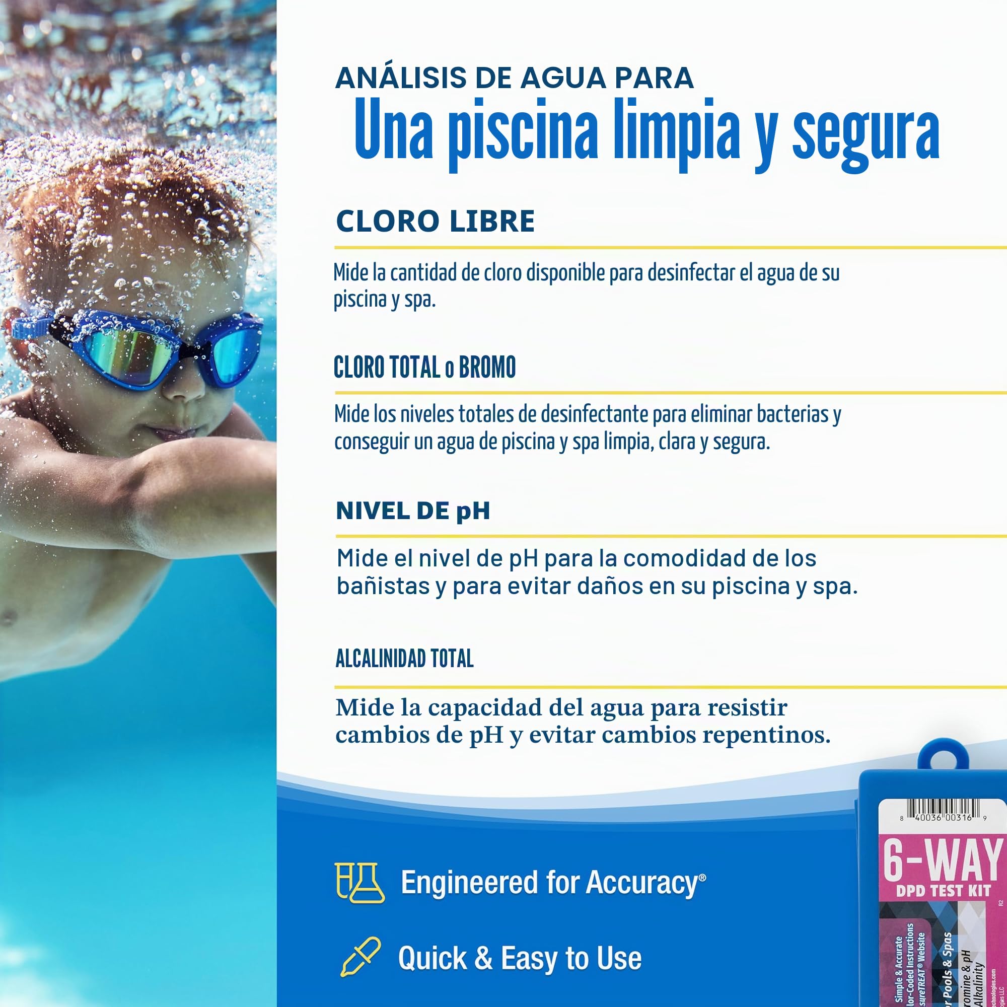 Taylor troubleshooter DPD piscina y Spa Kit de prueba de agua – K-1004